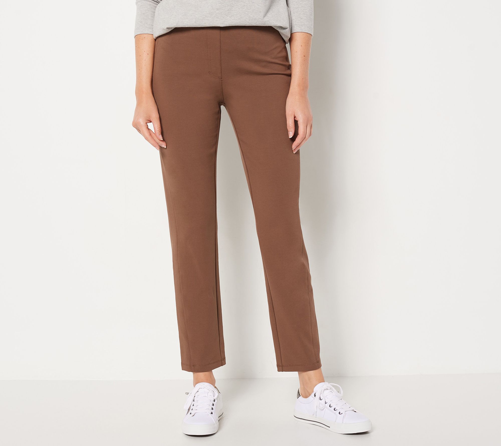 "As Is" Susan Graver Weekend Regular Premium Stretch Slim - Leg Ankle Pants