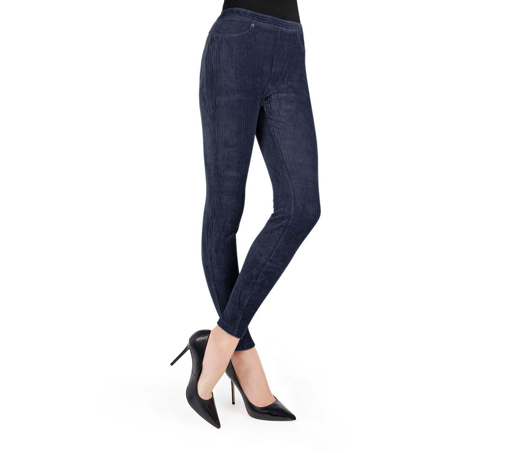 Memoi Wide-Rib Stretch Corduroy Leggings