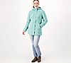 Lands' End Petite Comfort Stretch Mixed Quilted Down Coat, 2 of 4