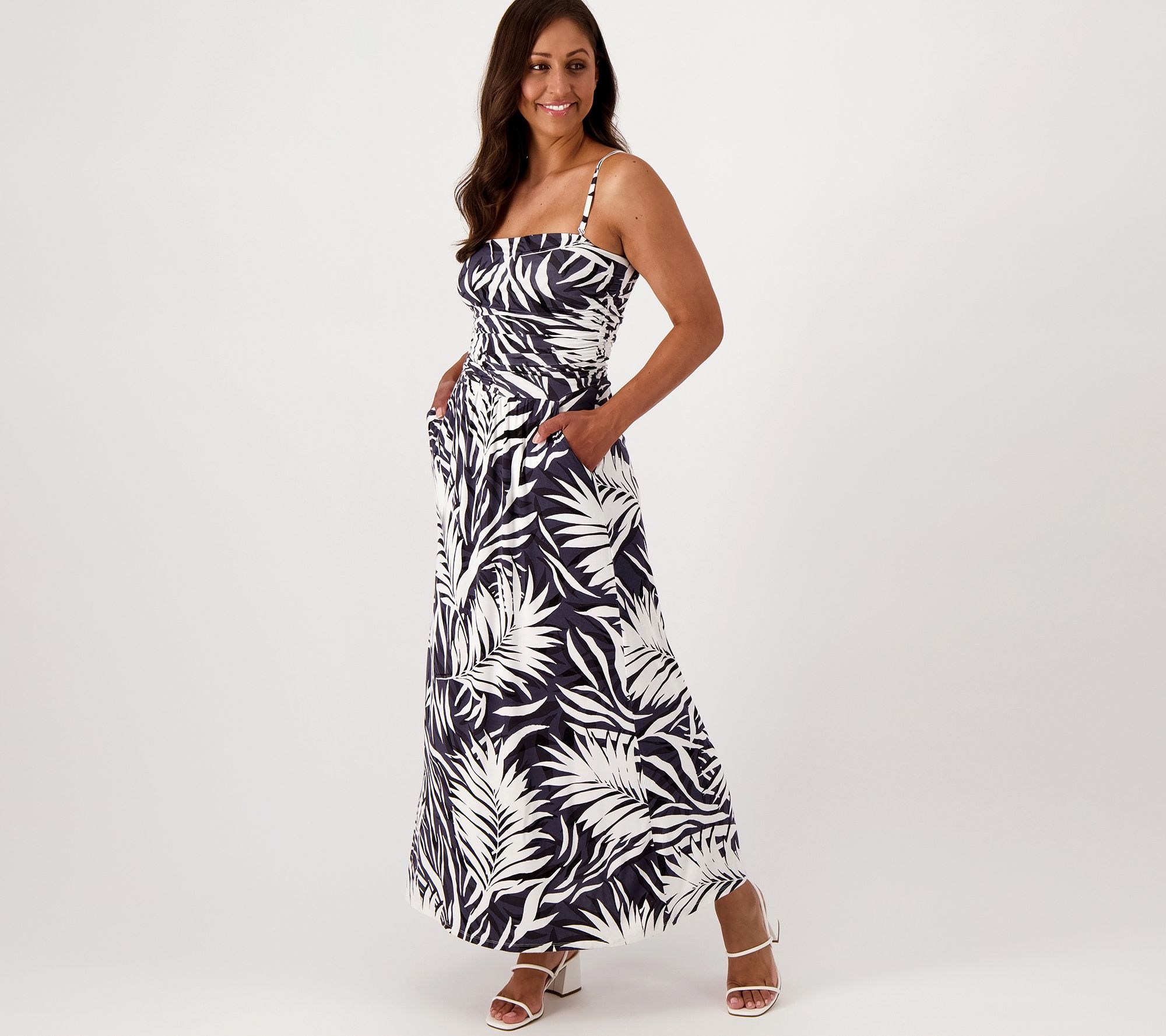 "As Is" Belle Beach by Kim Gravel Regular Key West Palm Cover Up Dress