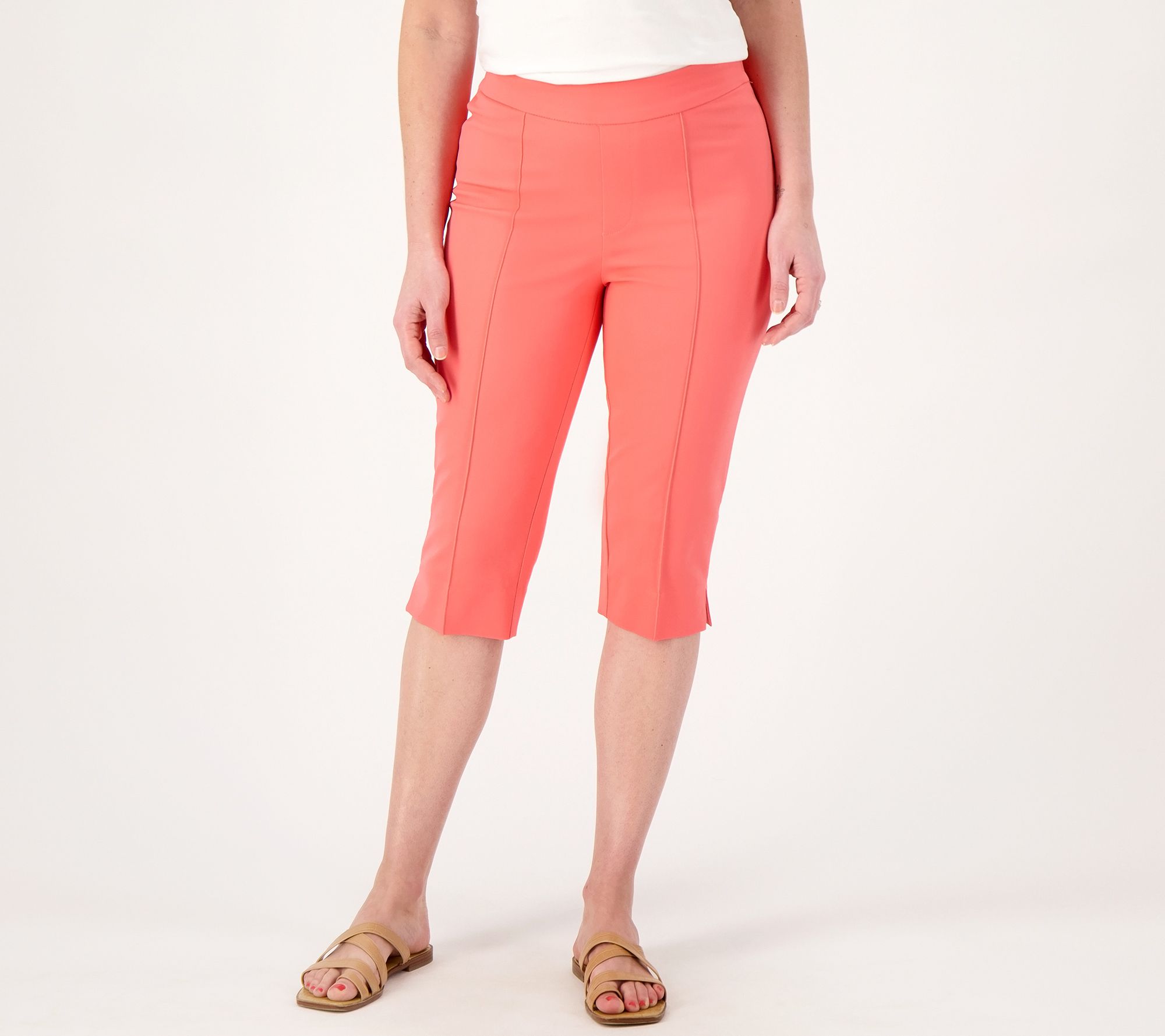 "As Is" Isaac Mizrahi Live! Petite 24/7 Stretch Pedal Pusher