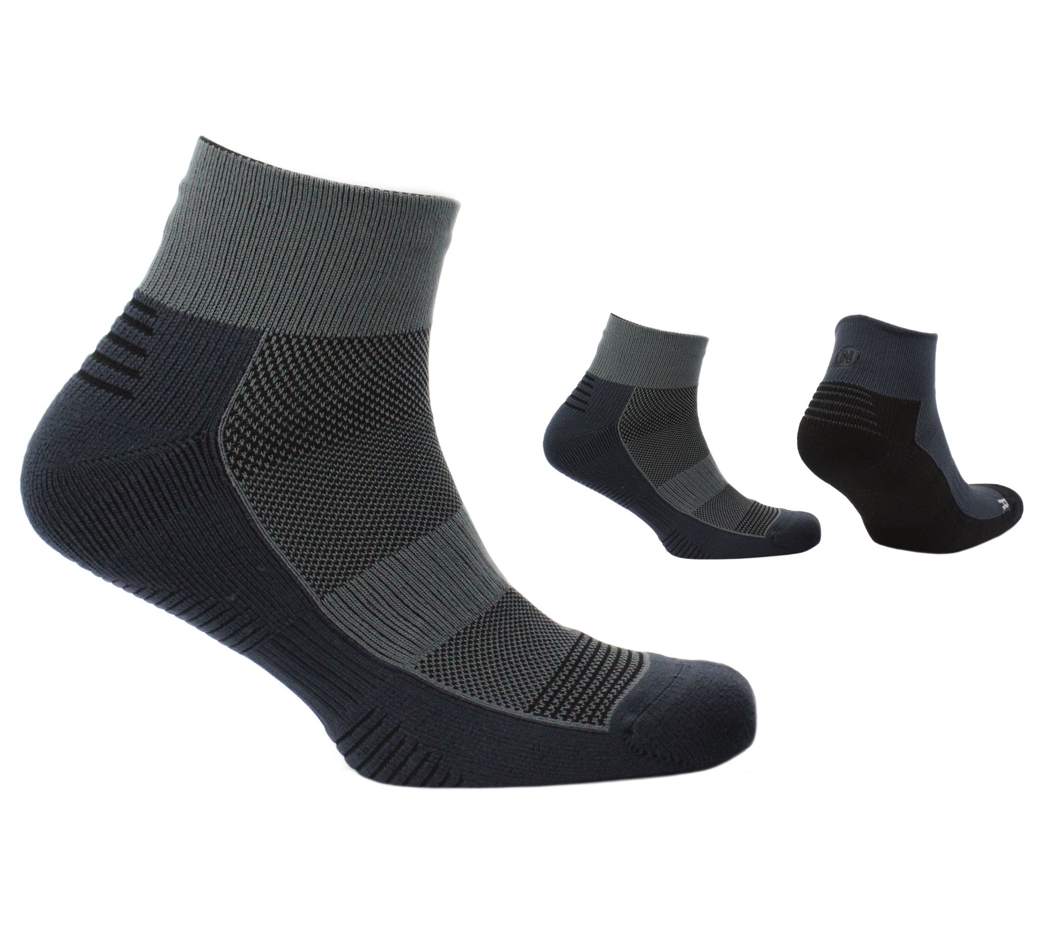 Norfolk Unisex Set of 2 Cushioned Double Layer Quarter Socks