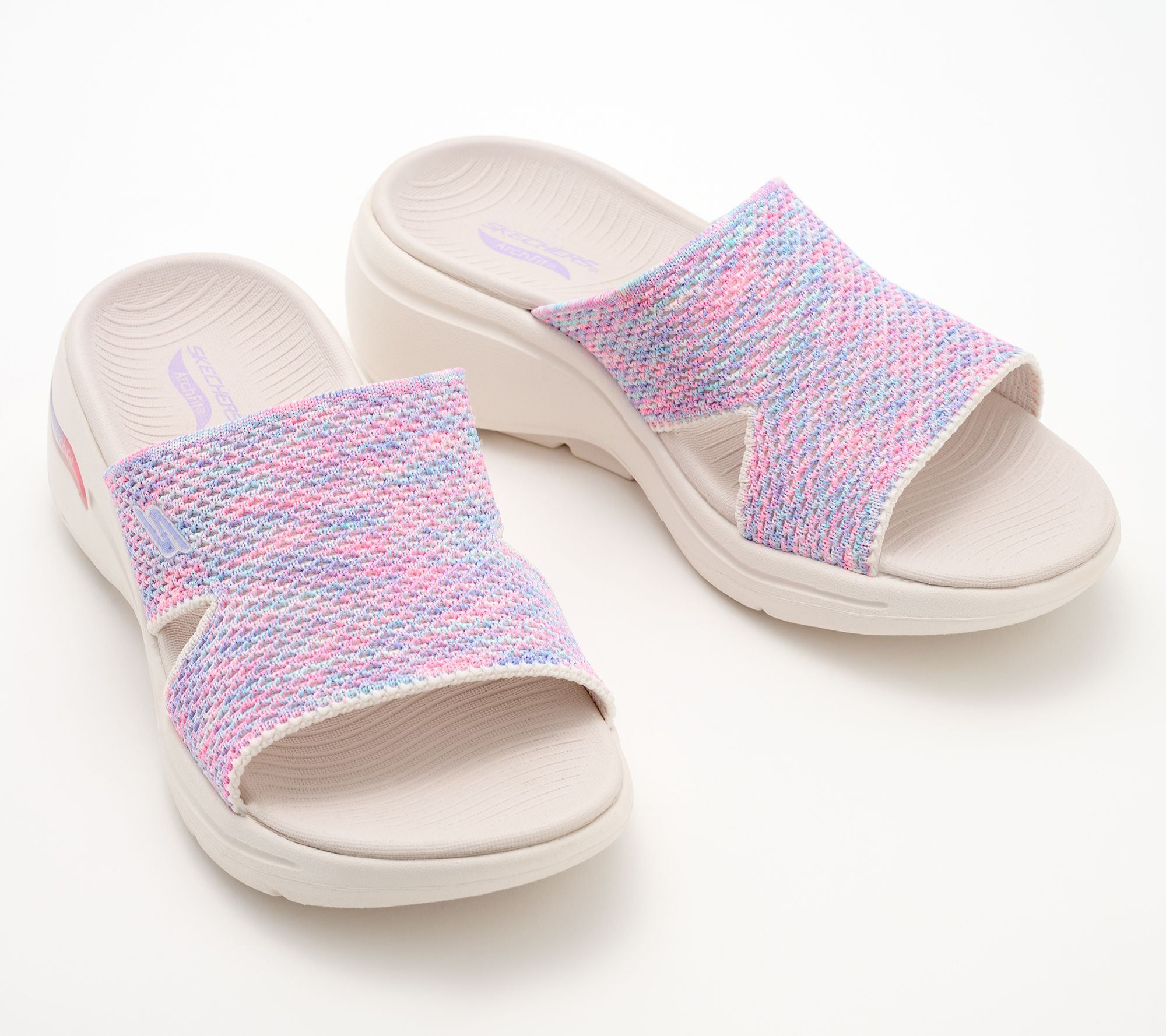 Skechers GOwalk Flex Arch Fit Vegan Washable Slide Sandals - Sweet Bliss 