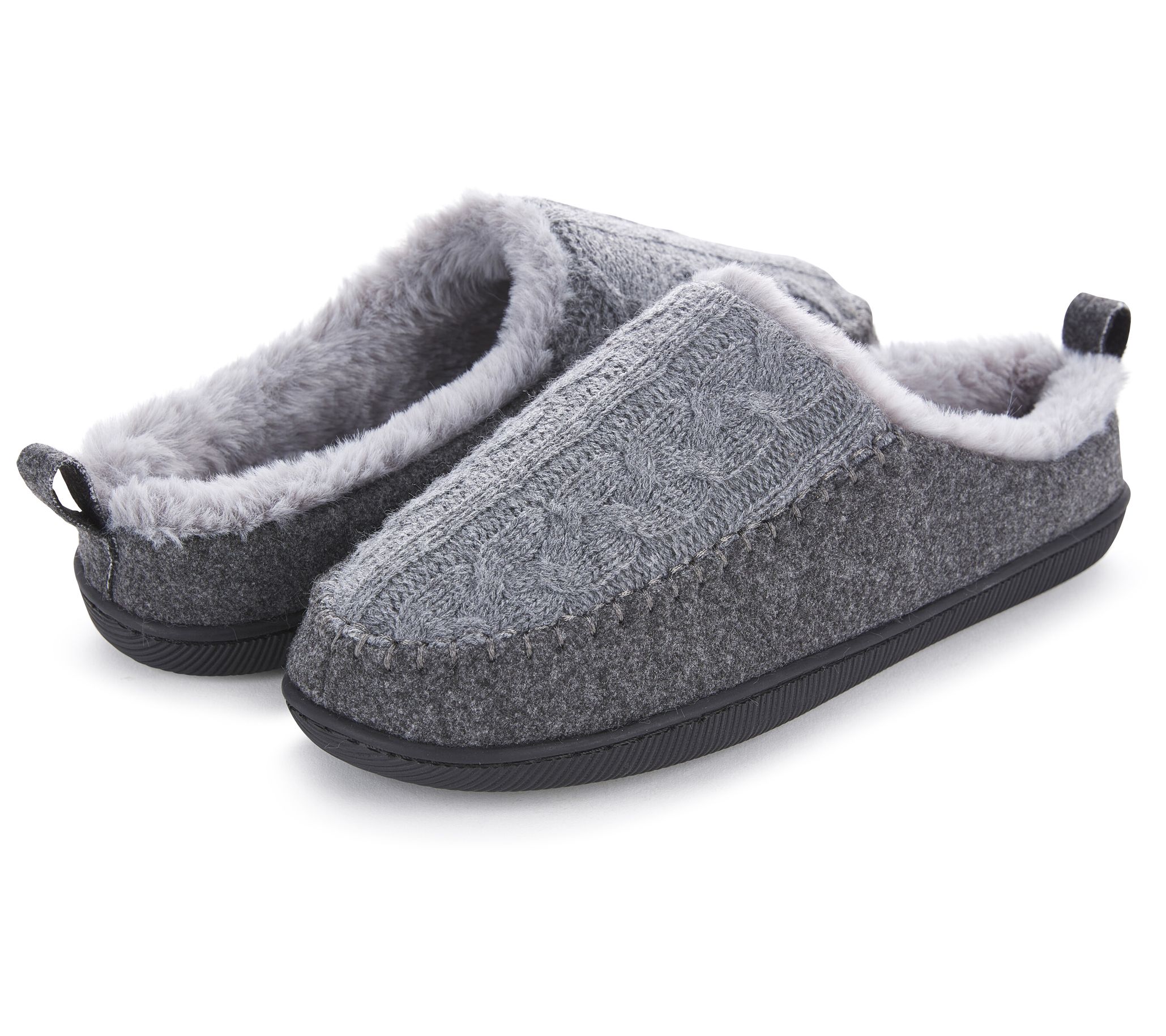 Floopi Women's Tori Cable Knit And Felt Clog Slippers