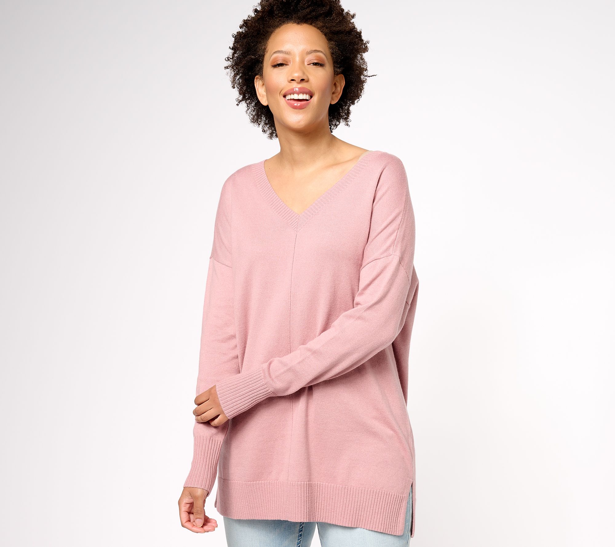Oversized V-Neck Signature Pullover - Luxury Knitwear and