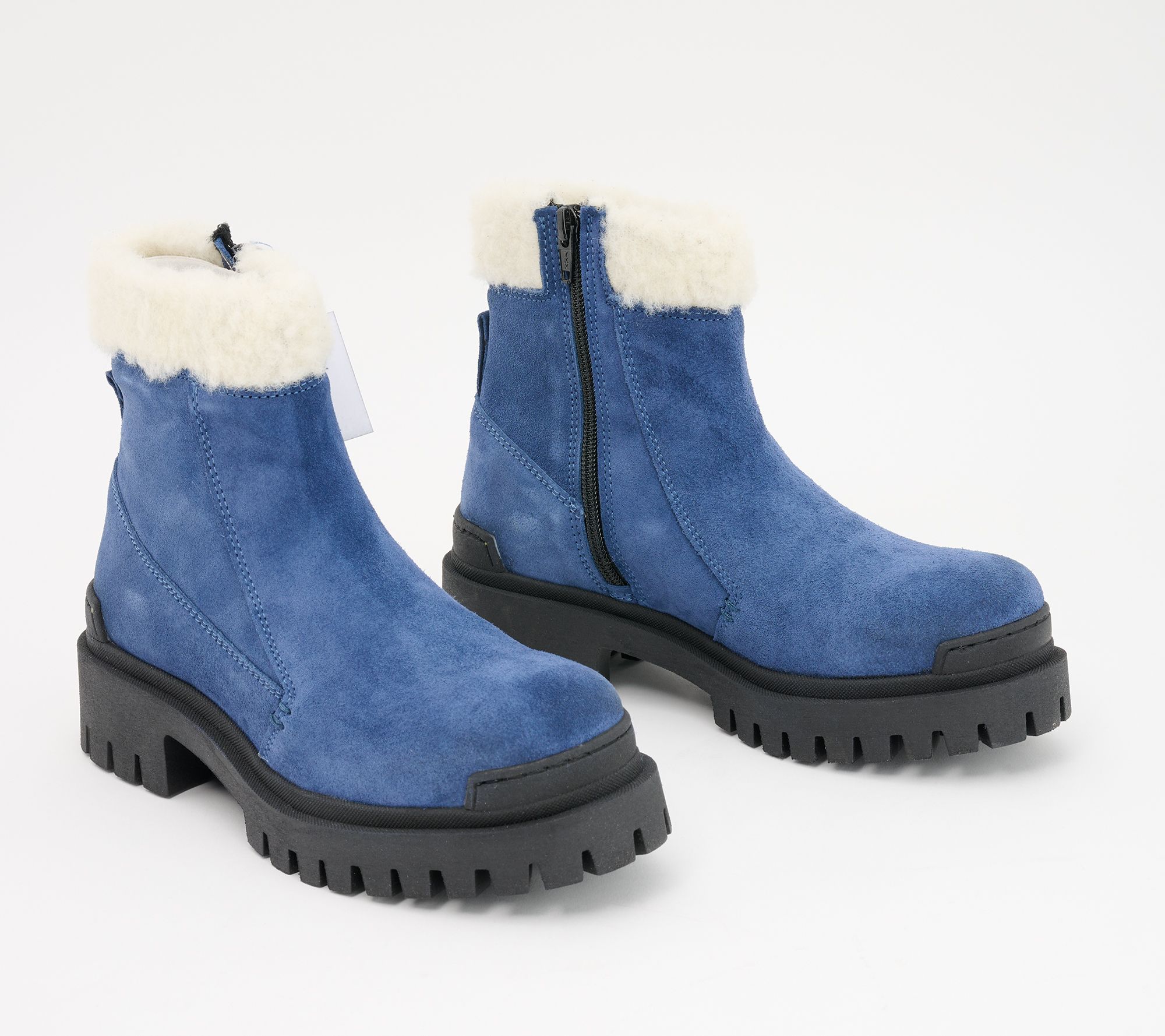 Miz Mooz Suede Wool Lined Ankle Boots - Hessy