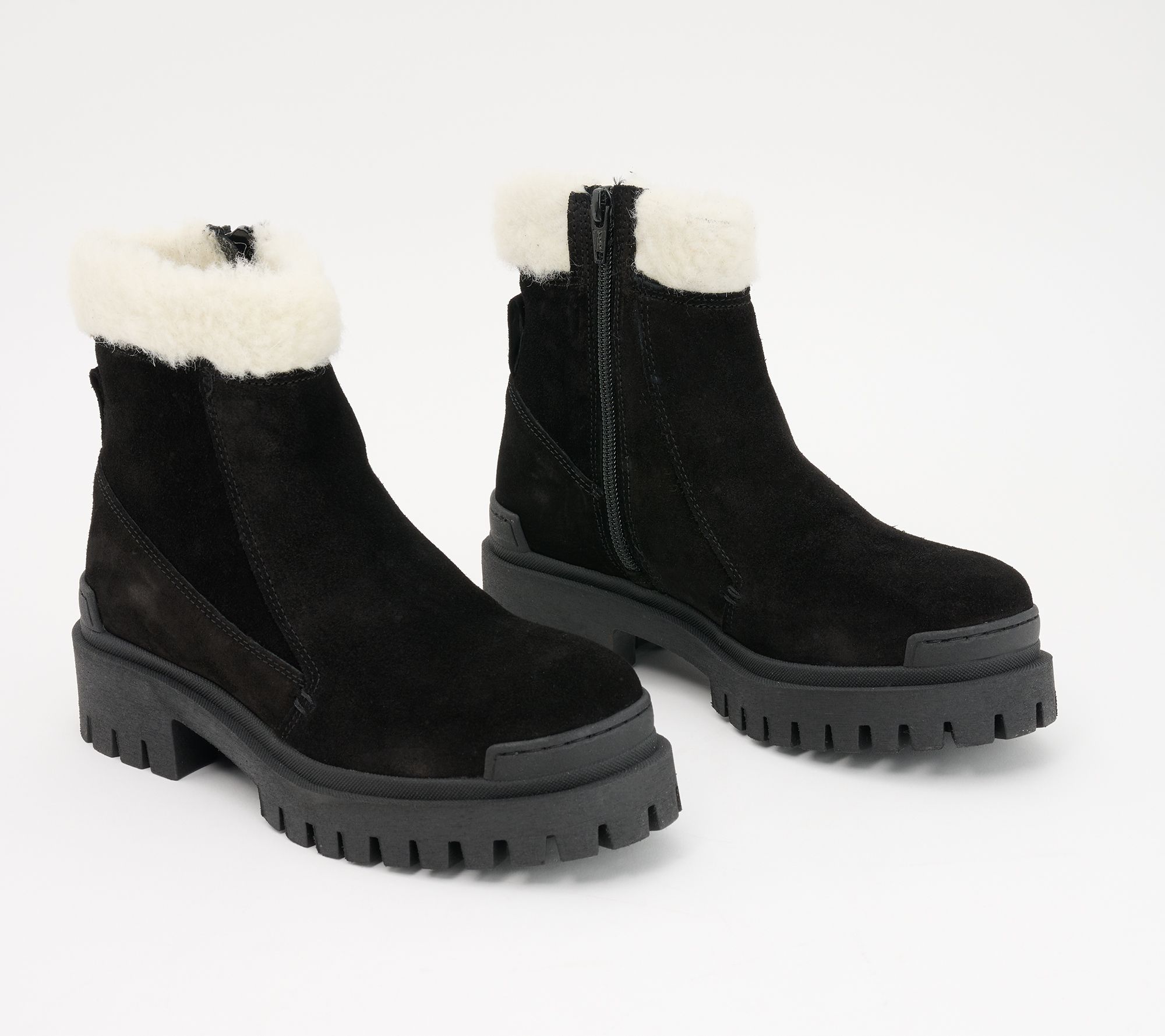 Miz Mooz Suede Wool Lined Ankle Boots - Hessy