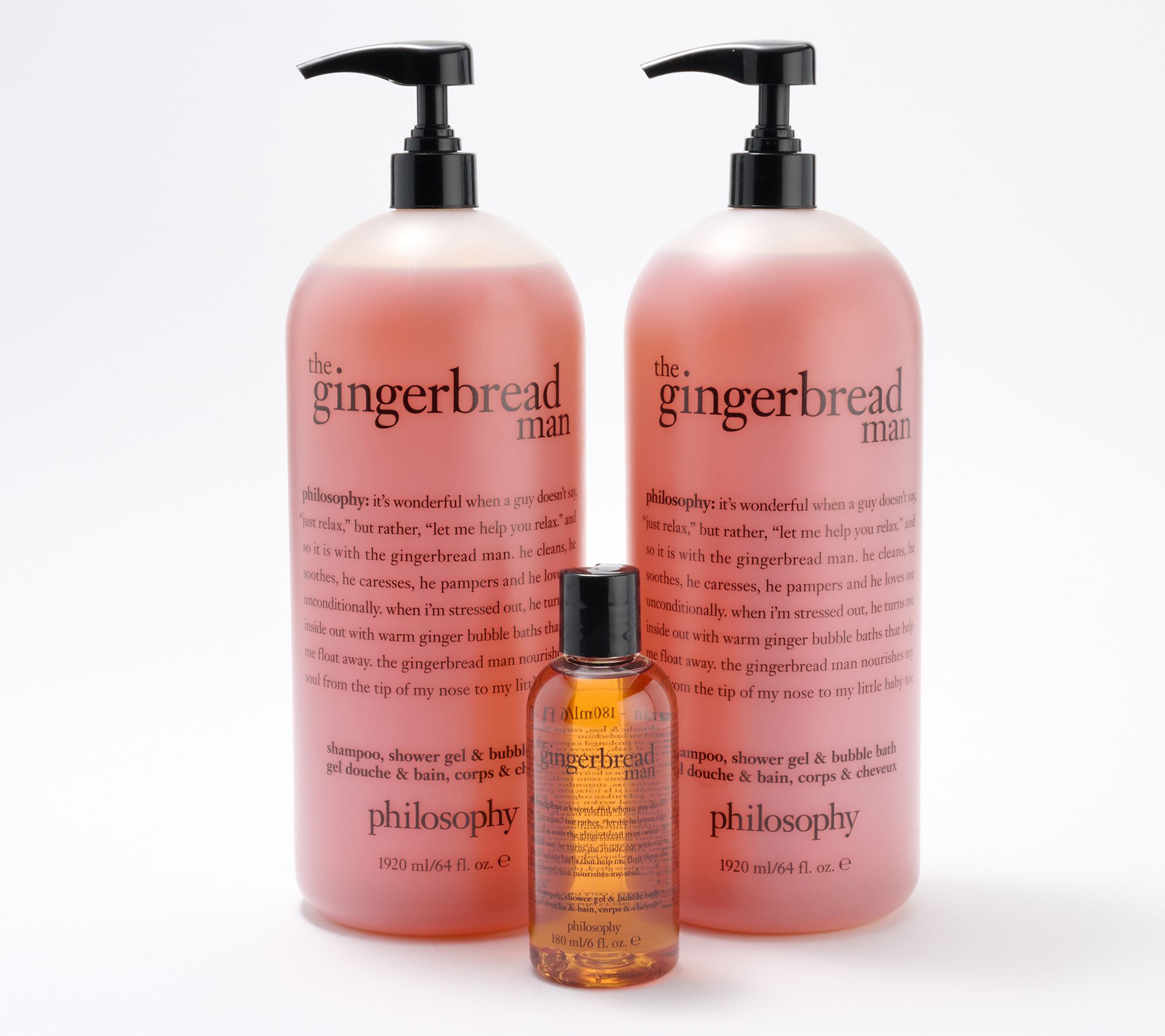 philosophy holiday shower gel MEGA 64oz duo & mini 6oz