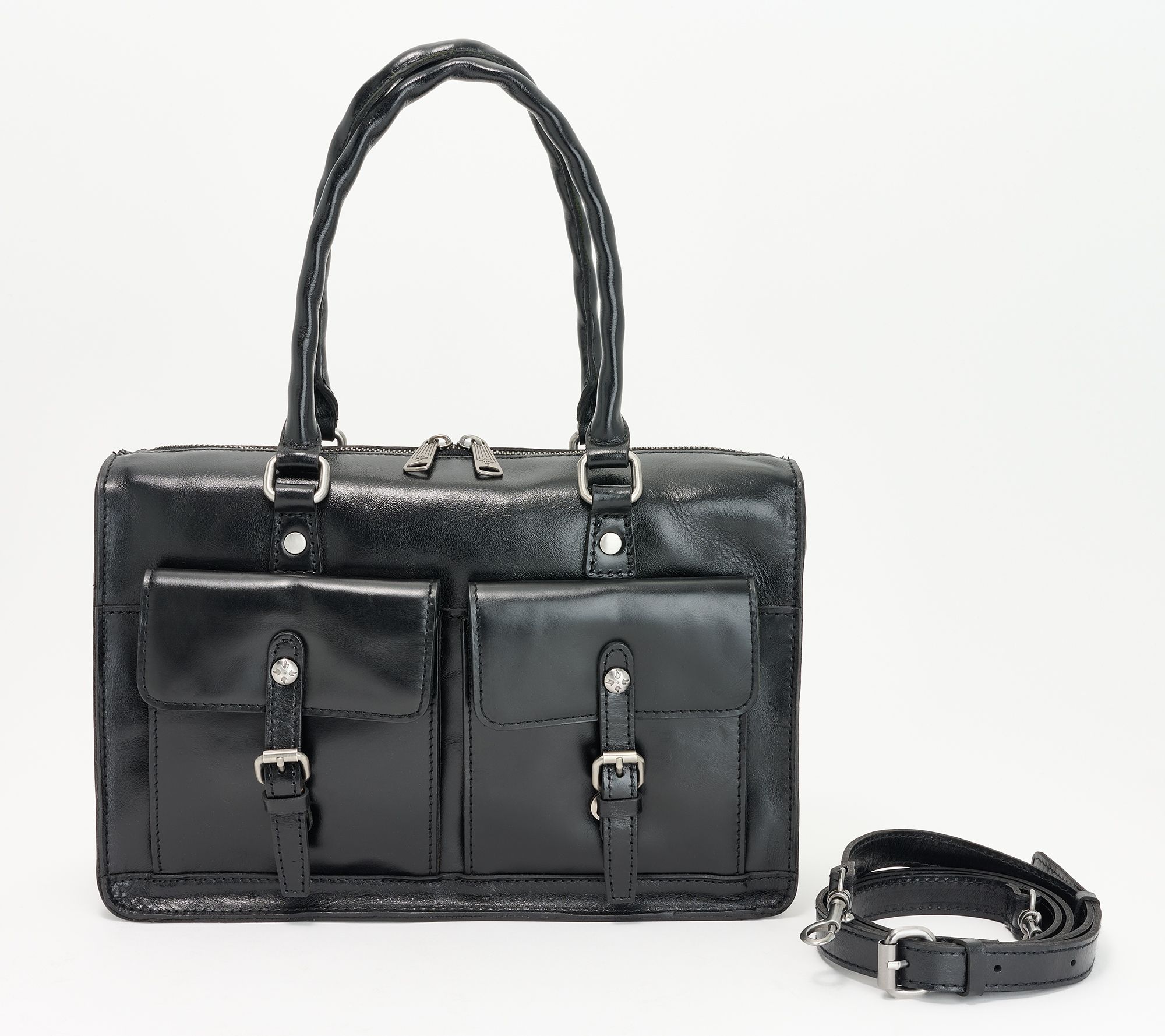 Patricia Nash Morina Leather Satchel - QVC.com