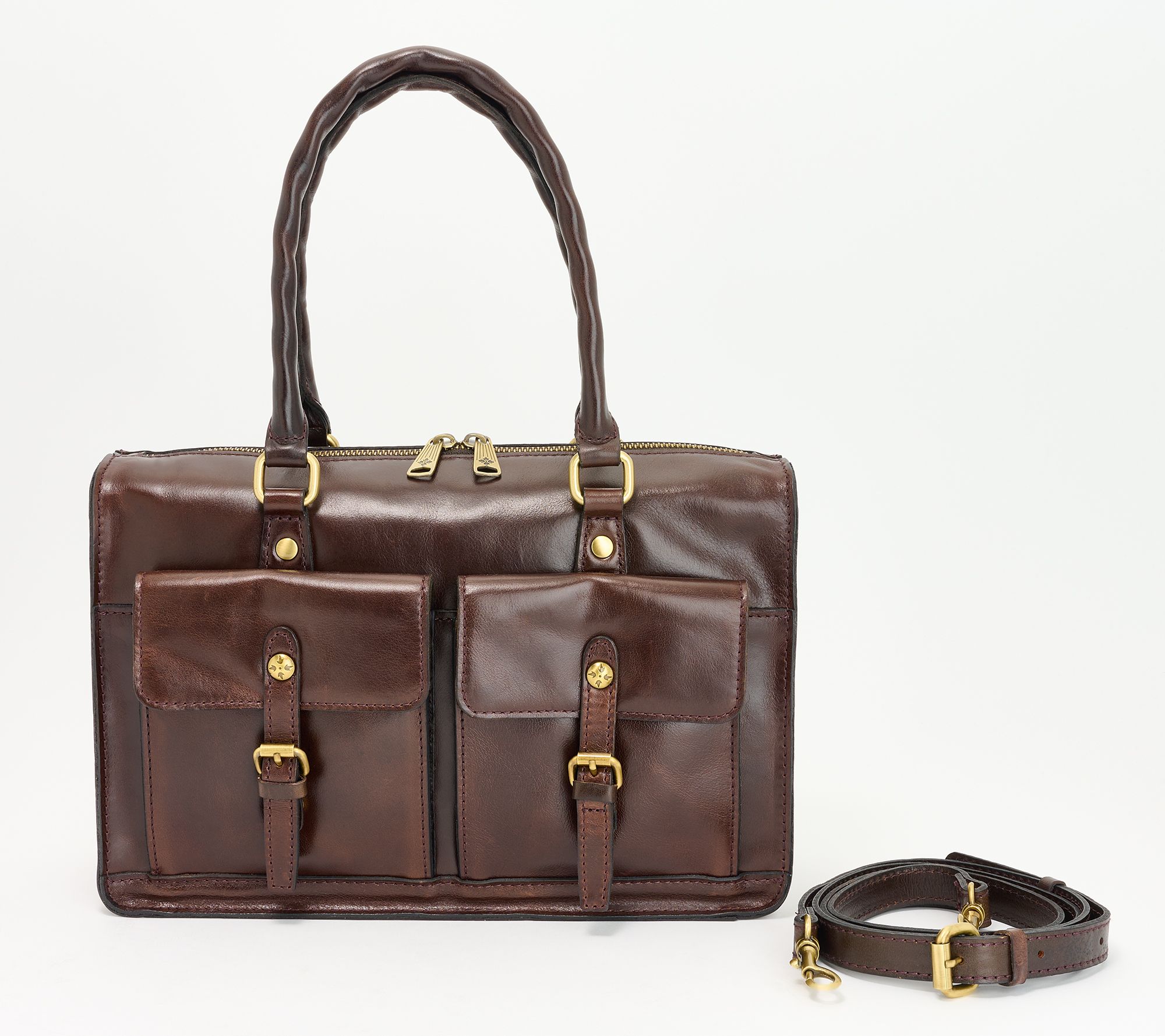 Patricia Nash Morina Leather Satchel - QVC.com