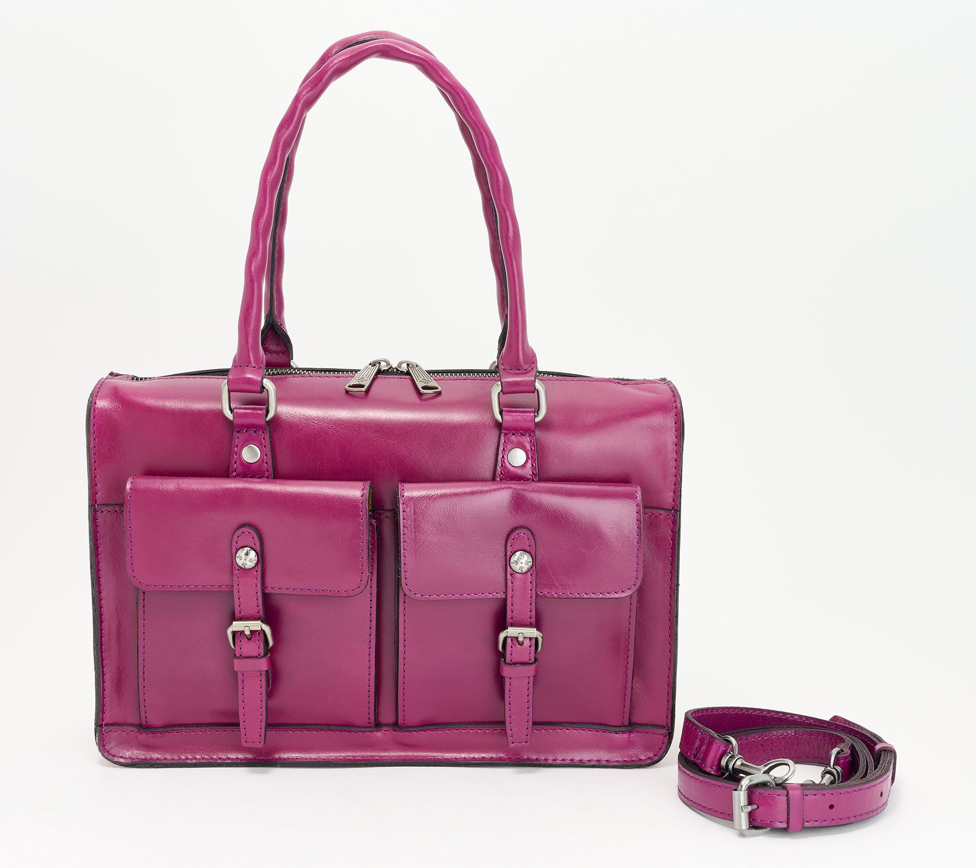 Patricia Nash Morina Leather Satchel - QVC.com