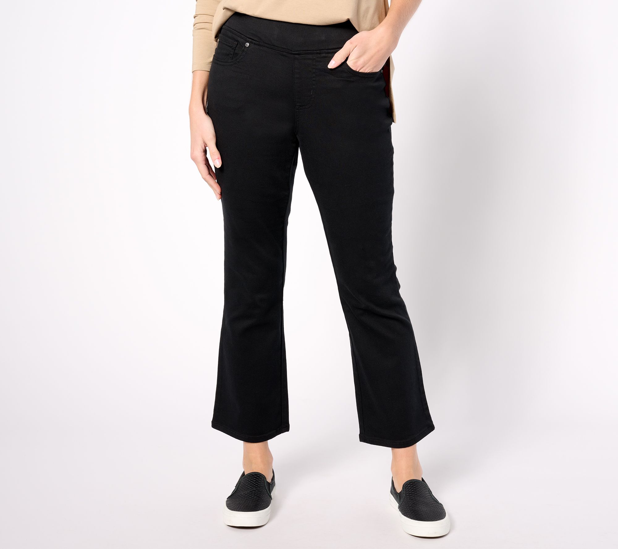 Mid-rise cropped kick-flare pants in black - Vince