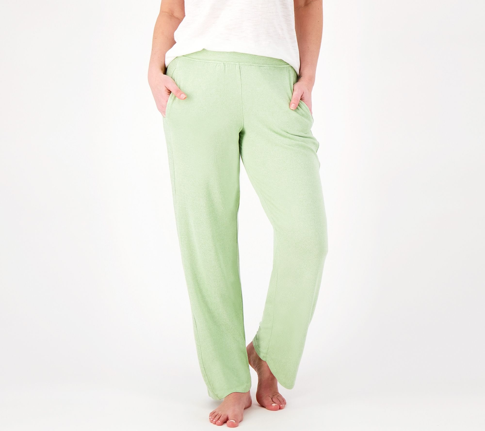 Cuddl Duds Ribbed Fleece Wide Leg Lounge Pant on QVC 