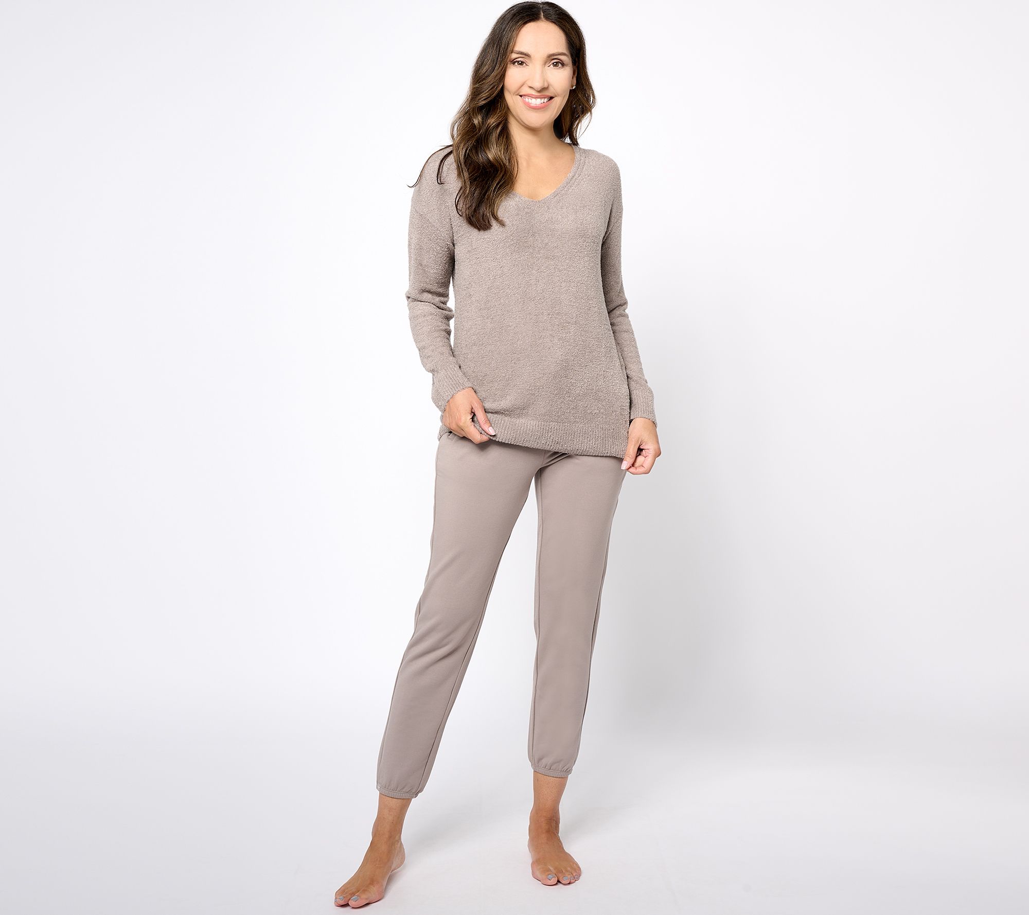 "As Is" Barefoot Dreams Tall CozyChic Lite Pullover & Lounge Pant Set
