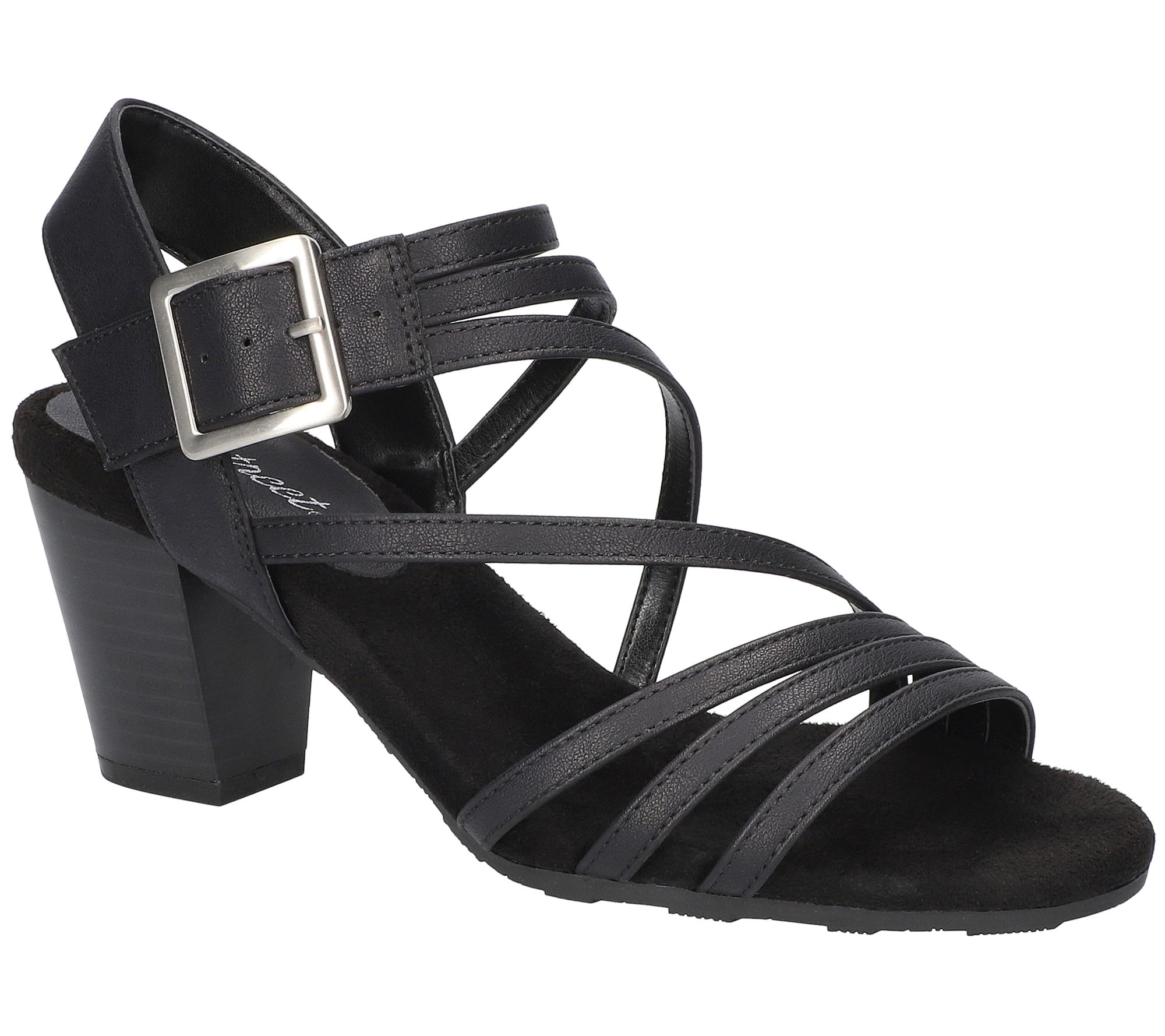 Qvc black sandals hot sale