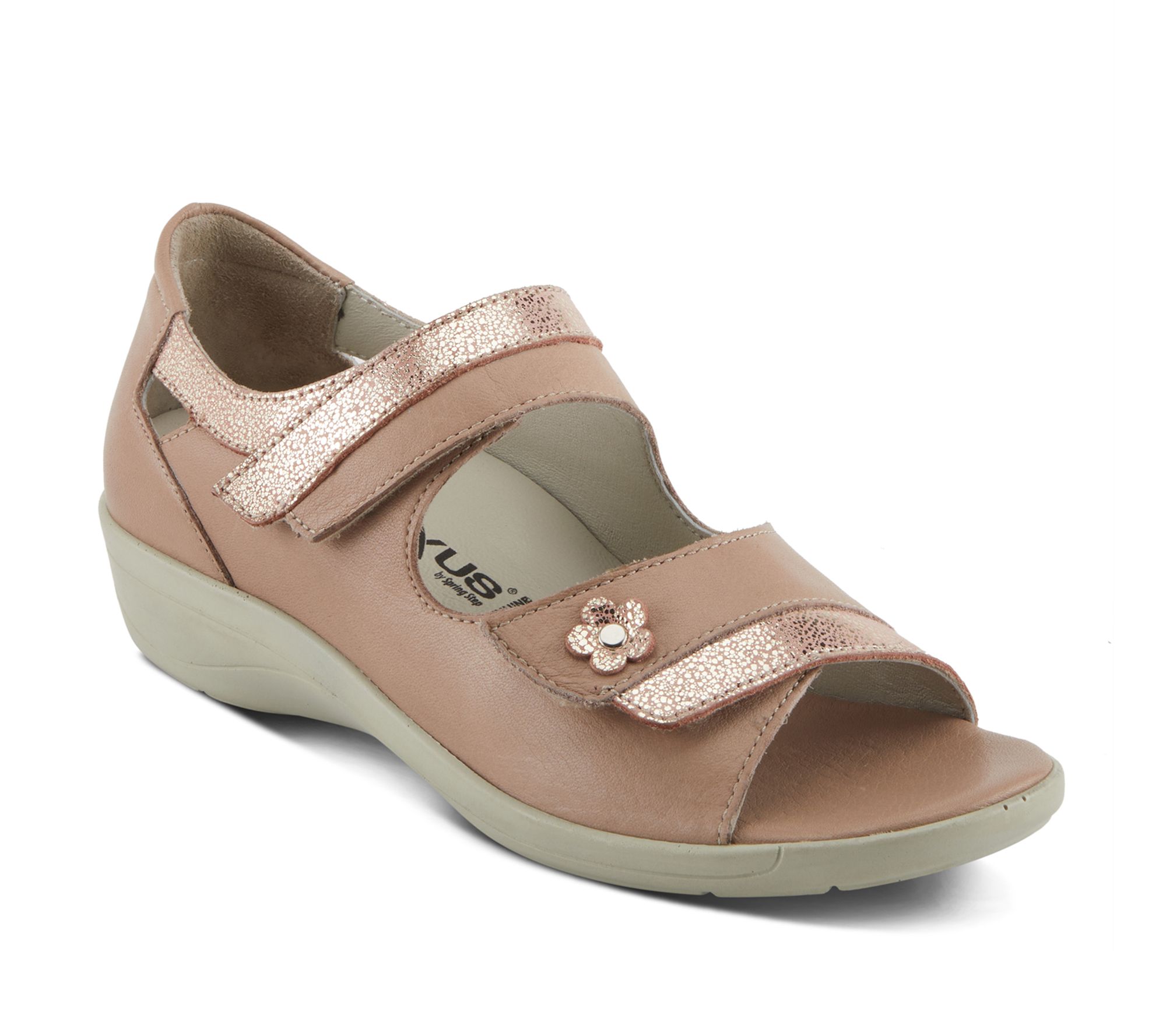 Flexus by Spring Step Leather Sandals - Jordimarie - QVC.com