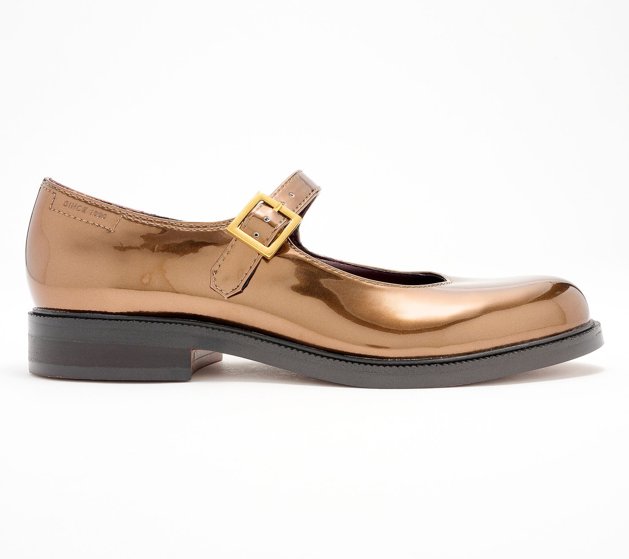 Mary Mary① Maroon Claudie Patent Cylindrical Block Heel Mary Janes