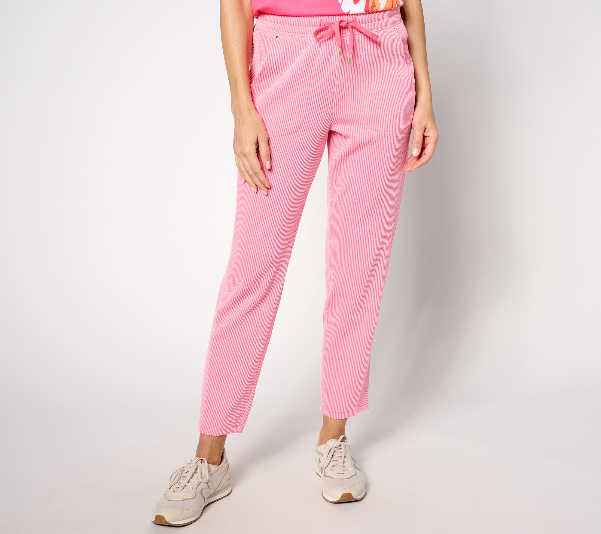 "As Is" Sport Savvy Seersucker Reg Slim Straight Ankle Pant