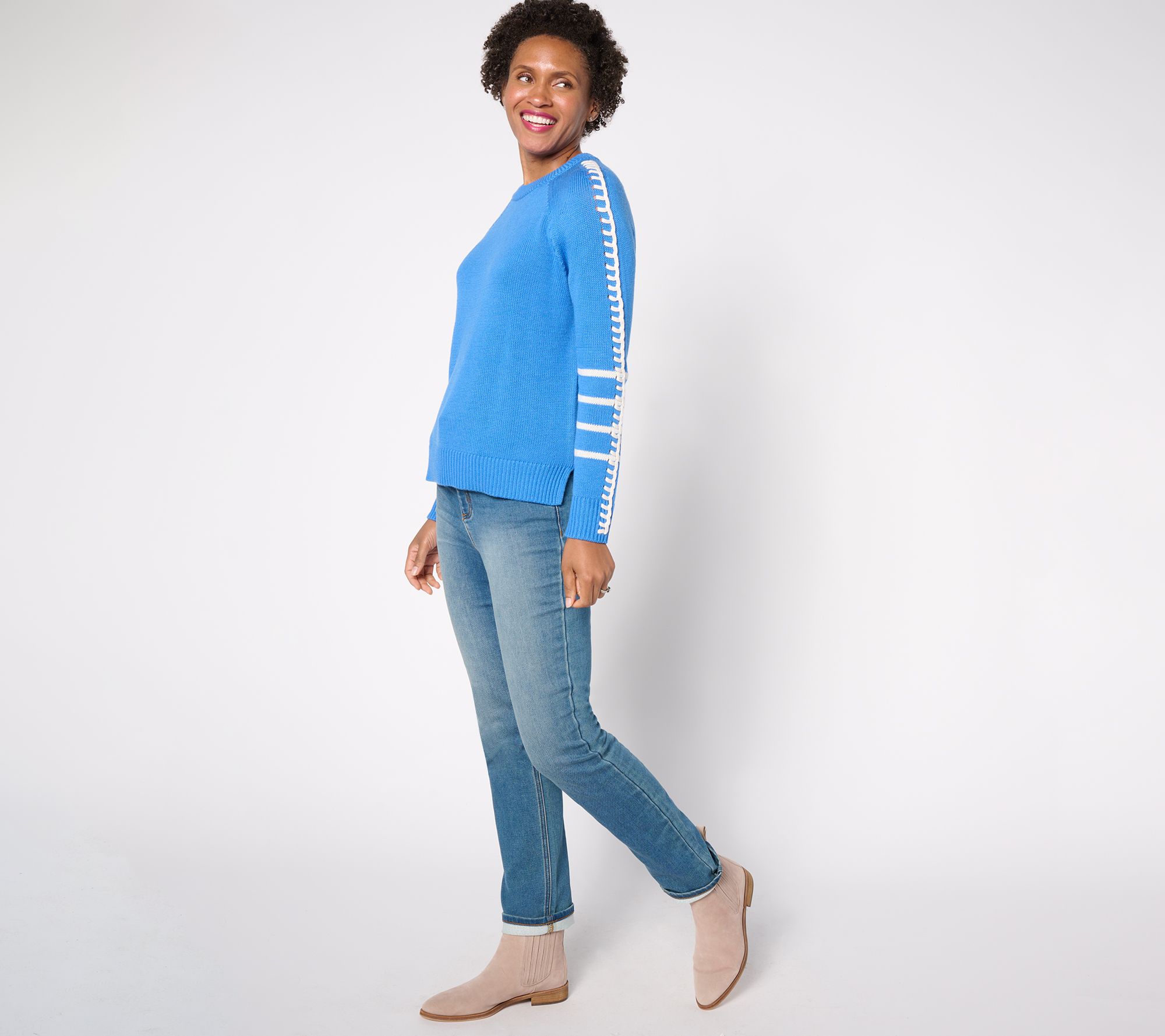 NIC+ZOE Dashing Down Sweater - QVC.com