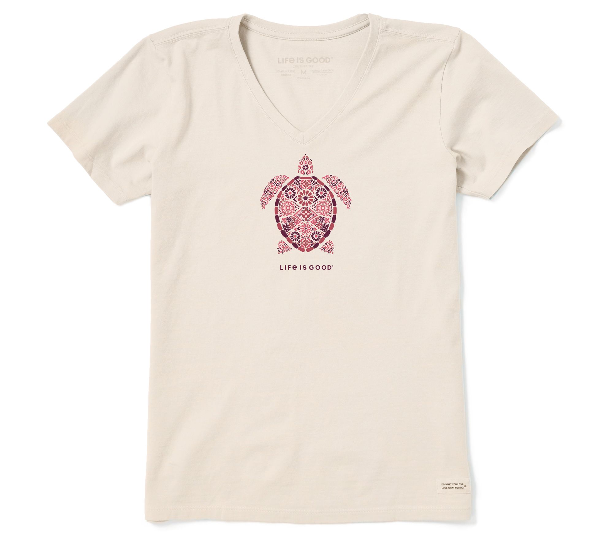 Life is Good Women's Turtle Mosaic Crusher Tee