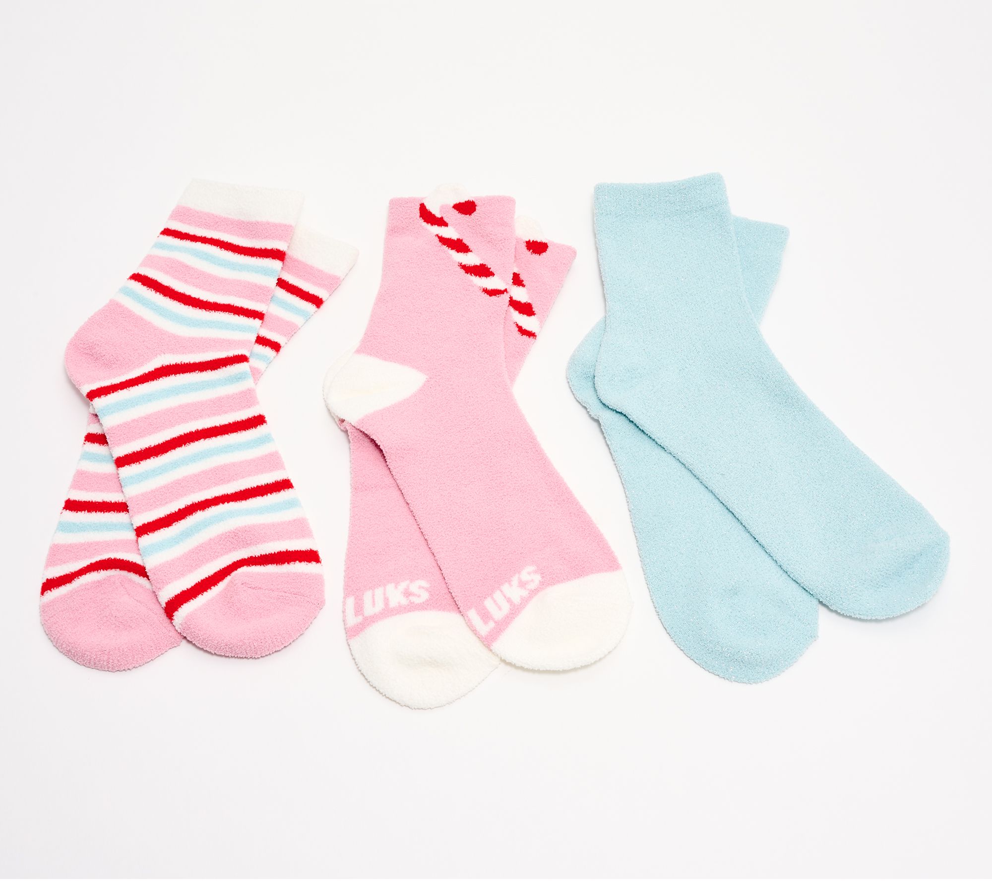 MUK LUKS Set of 3 Holiday Icon Socks