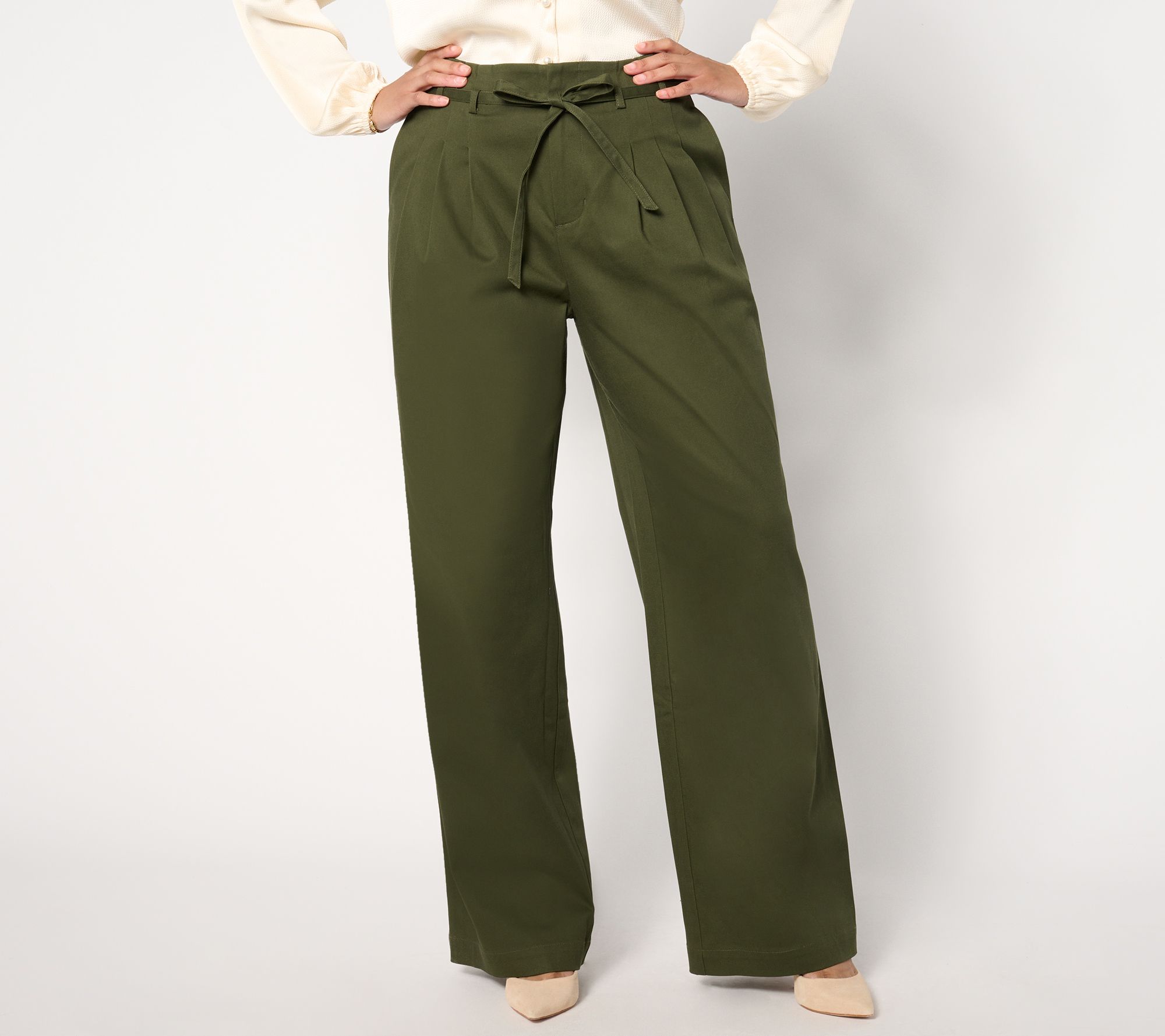 "As Is" BEAUTIFUL by Lawrence Zarian Reg Sateen_Wide Leg Trouser