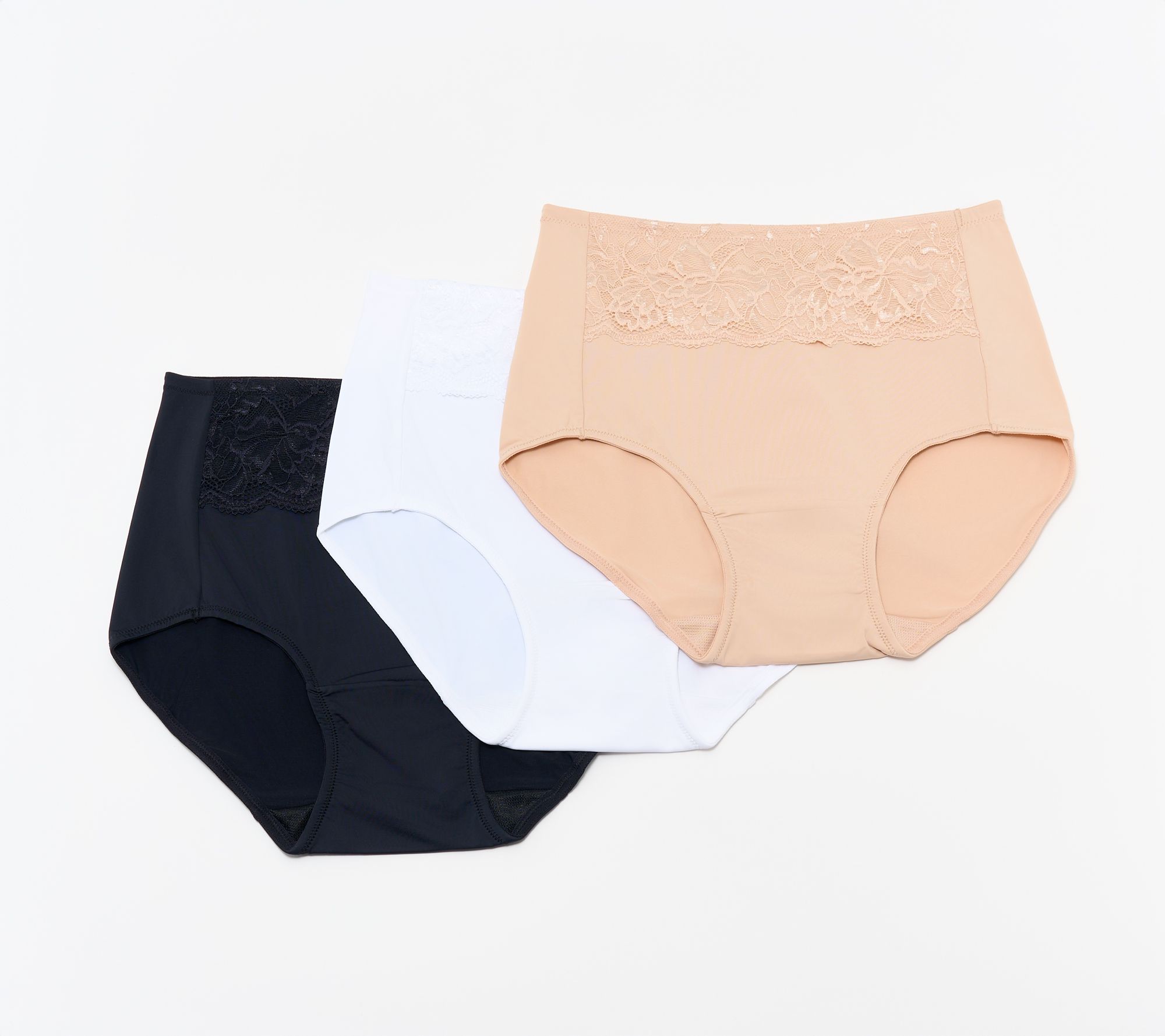 Breezies Natural Curves Full Brief Panty Set of 3