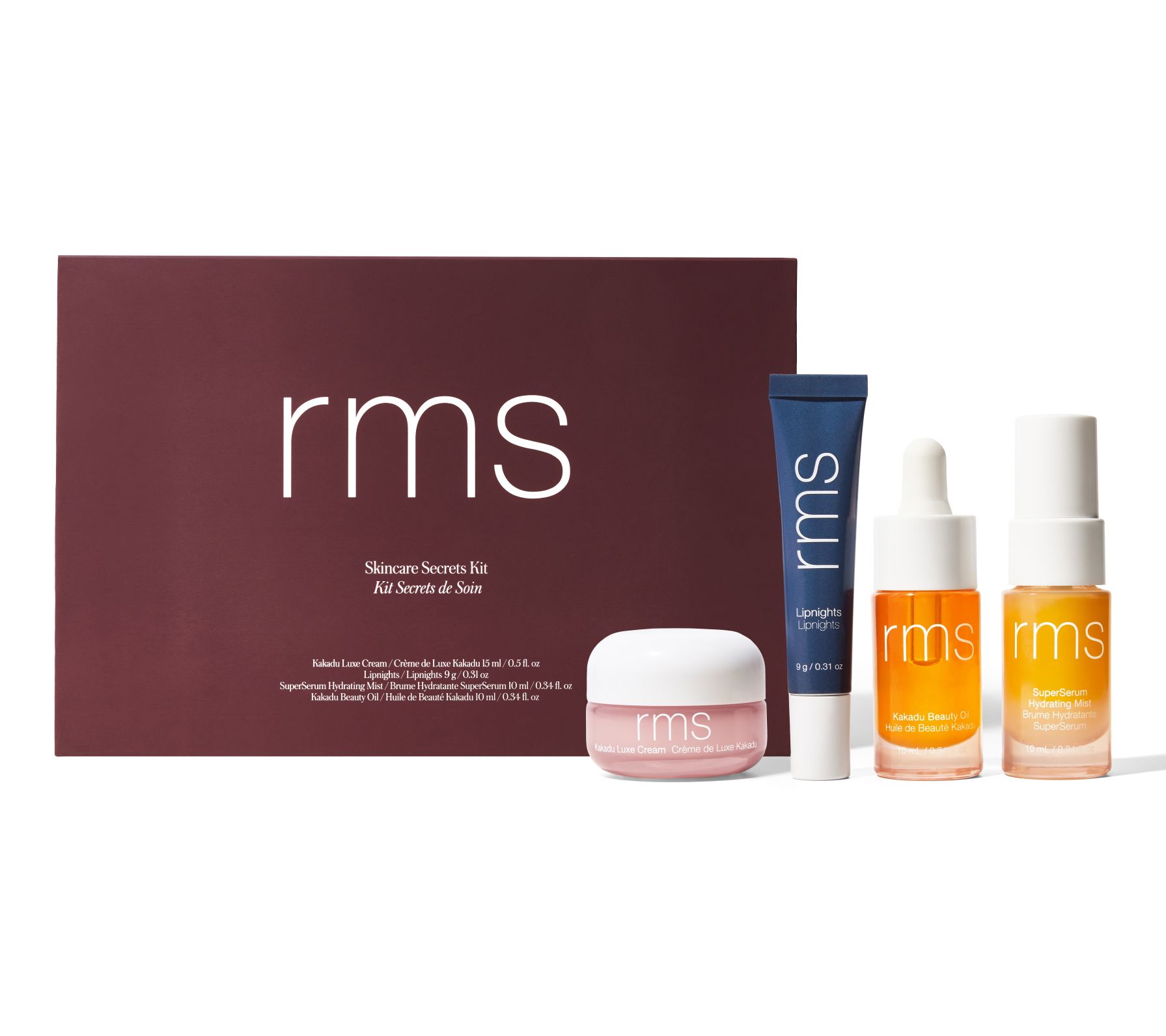RMS Beauty Skincare Secrets 4pc Discovery Travel Set
