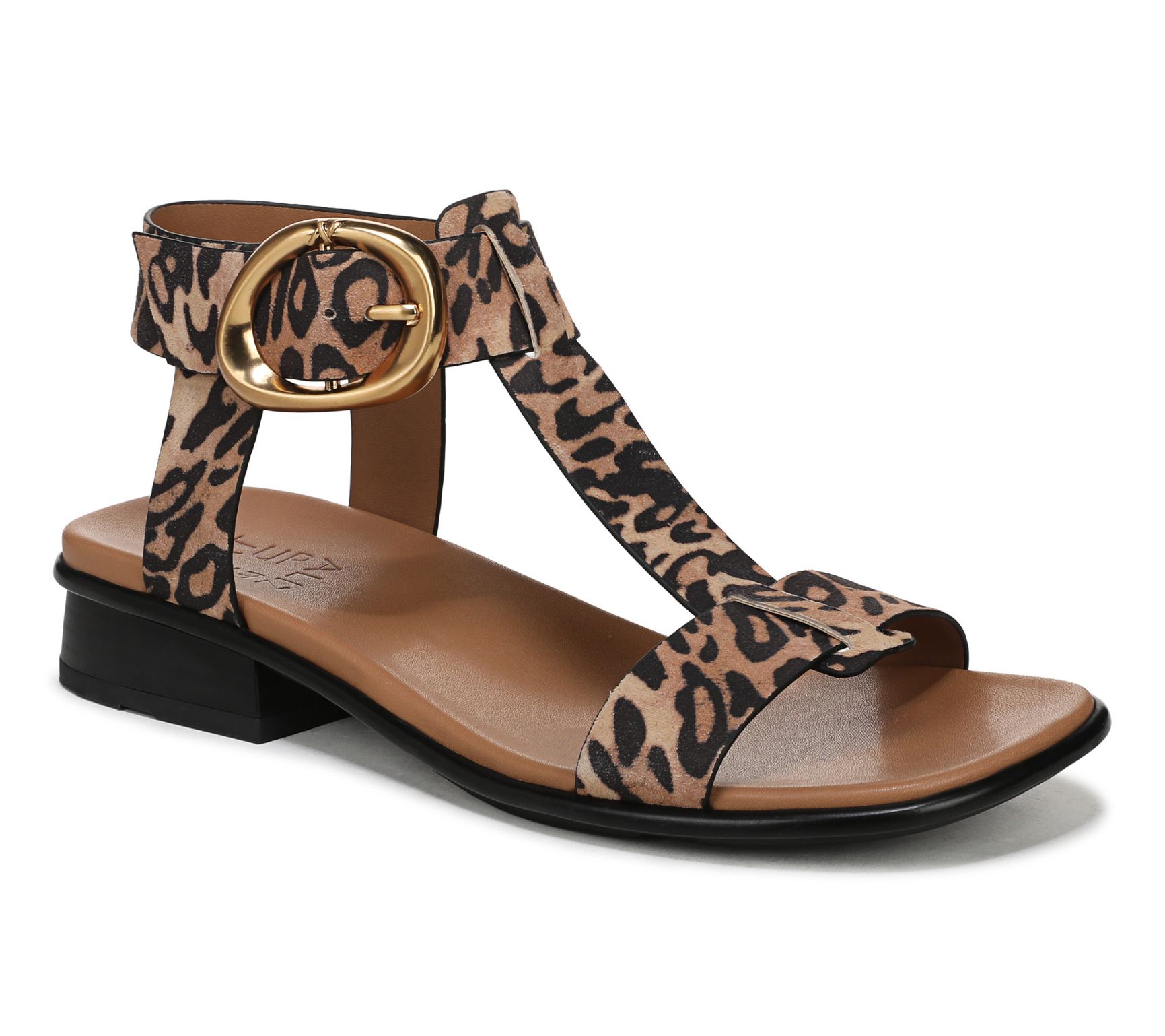 Naturalizer Leather Strappy Sandals - Brandy