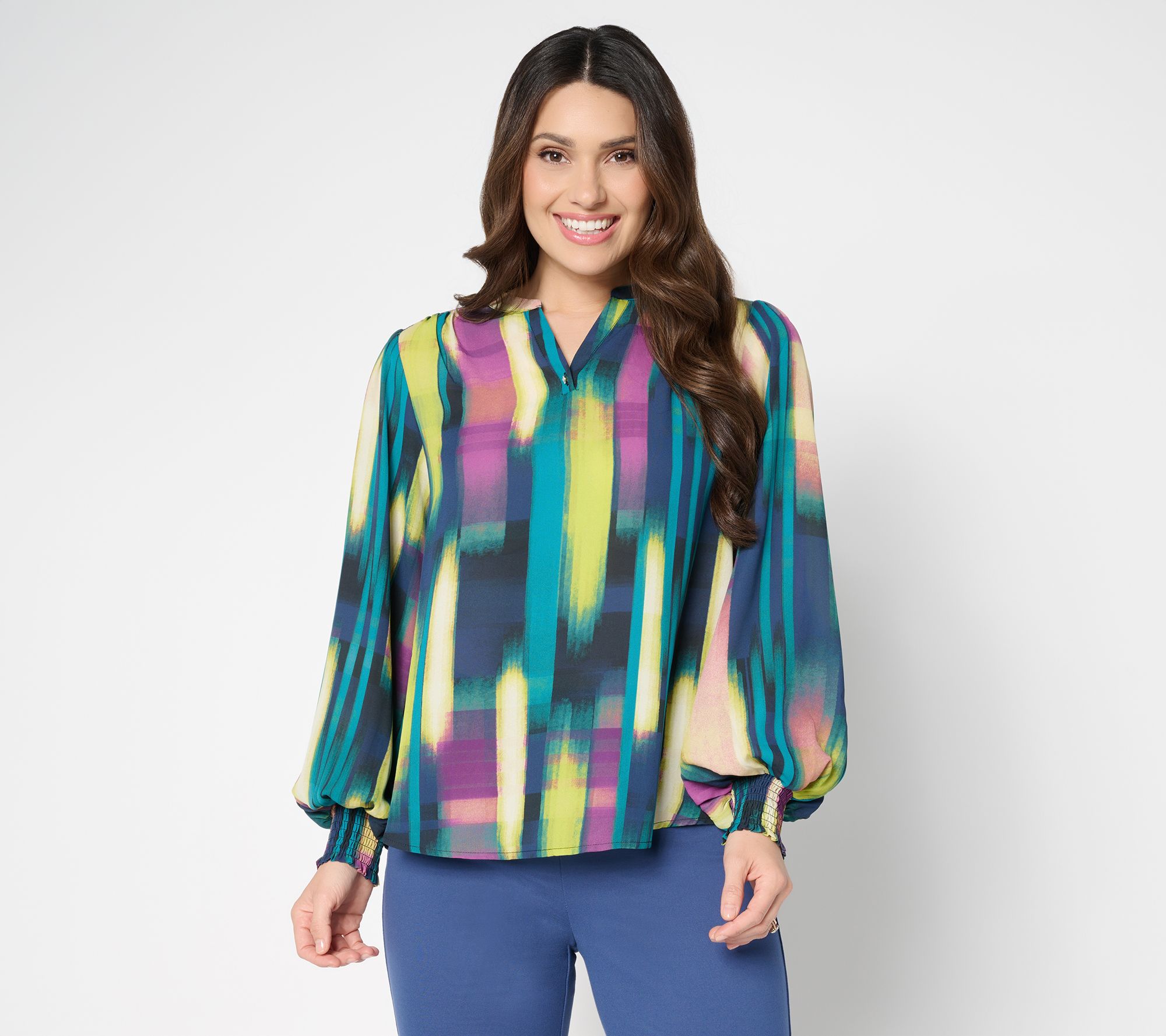 Nicole by Nicole Miller Crepe Chiffon Blouse