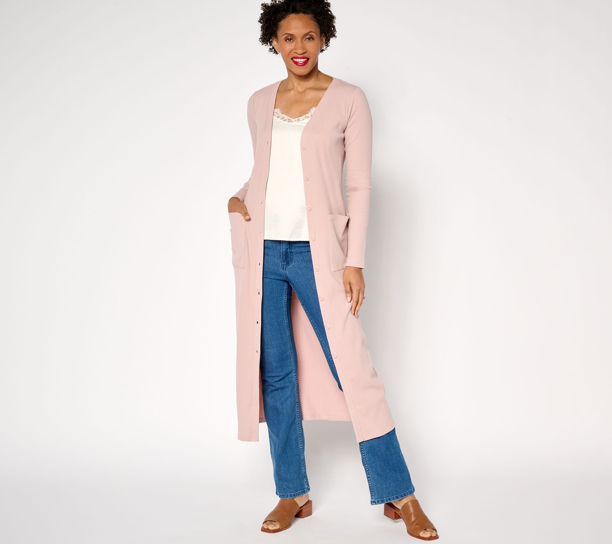 "As Is" Me by Jennie Garth Regular Mrytel Maxi Cardigan