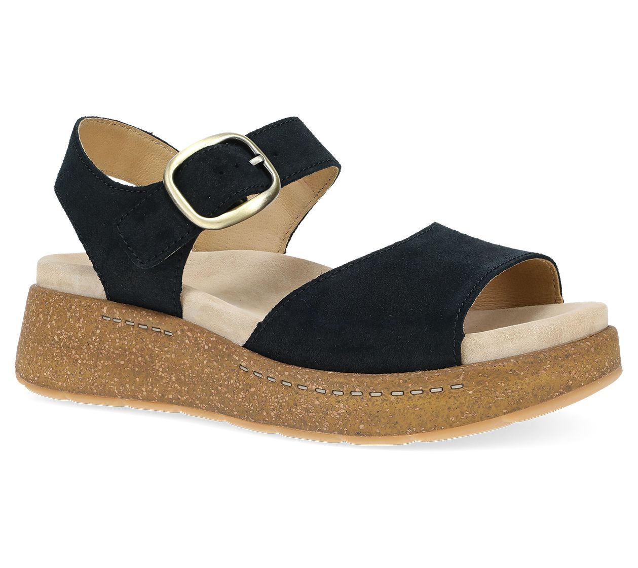 Dansko Bianca Black Burnished Suede Sandal
