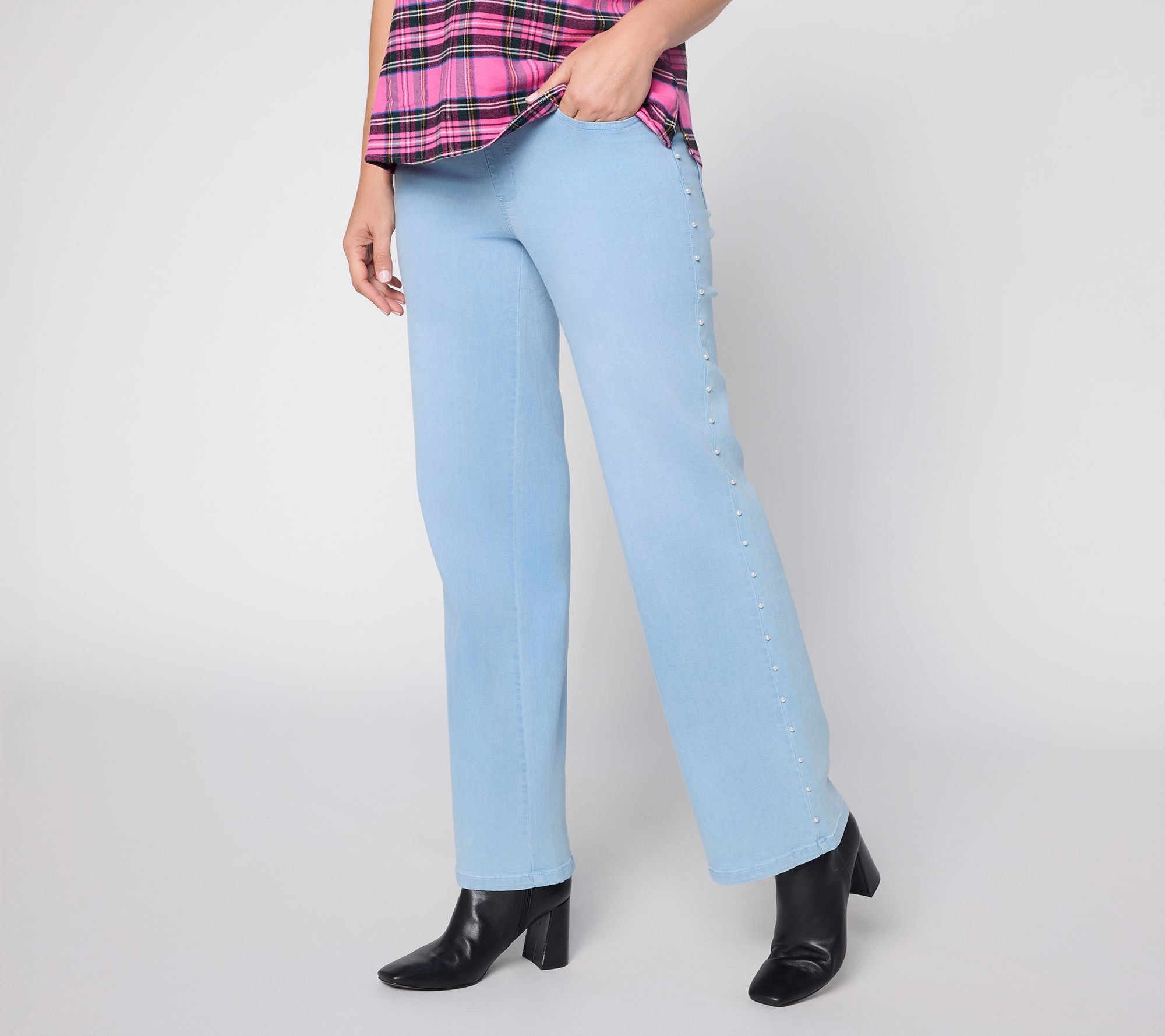 Belle by Kim Gravel Petite TripleLuxe Denim Pearl Jean