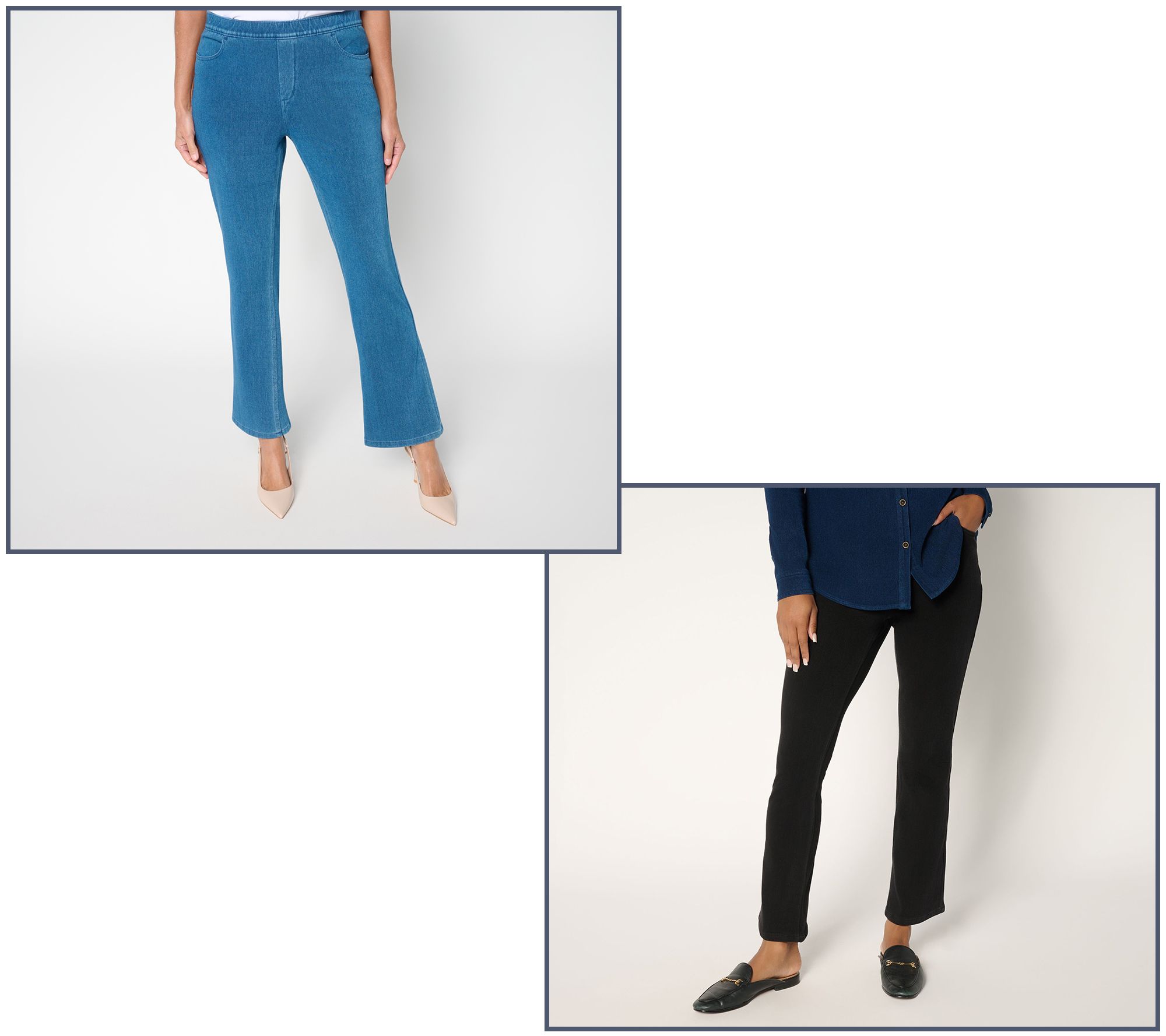 Susan Graver Cool Touch Denim Boot Cut Pant - QVC.com