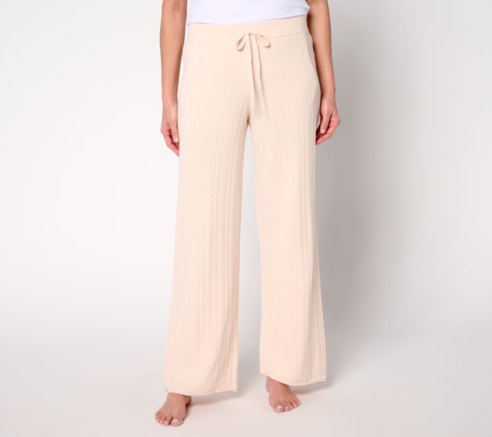"As Is" Barefoot Dreams Petite CCUL Ribbed Rolled Edge Pant