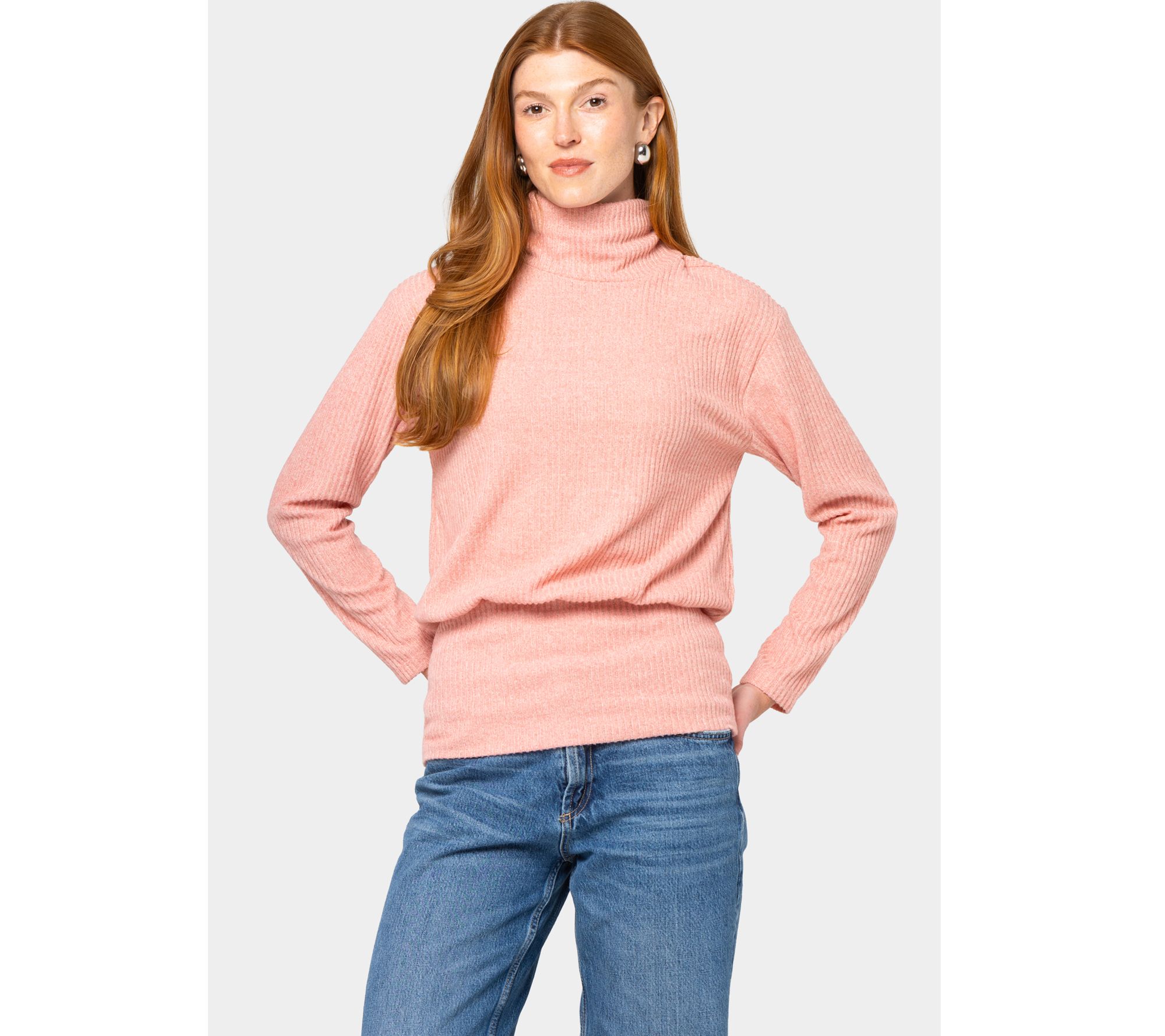 Peace Love World Rib Comfy Turtleneck