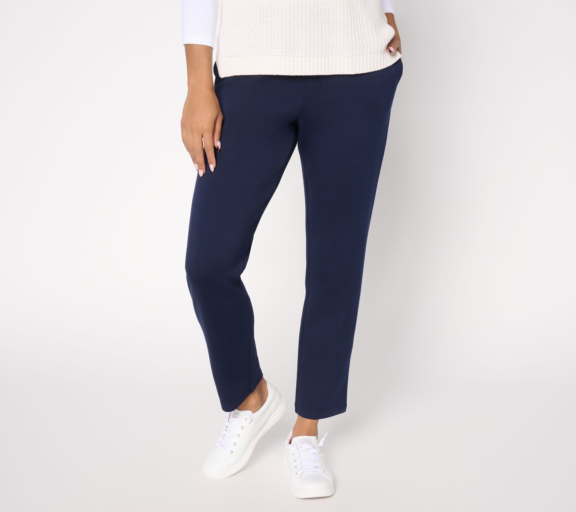 Susan Graver Weekend Regular Serene Knit Pull-on Ankle Pants