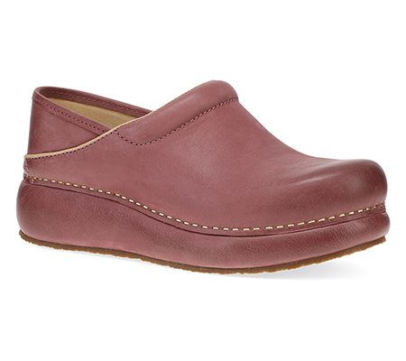Dansko Platform Pro Rose Burnished Nubuck Leather Clog