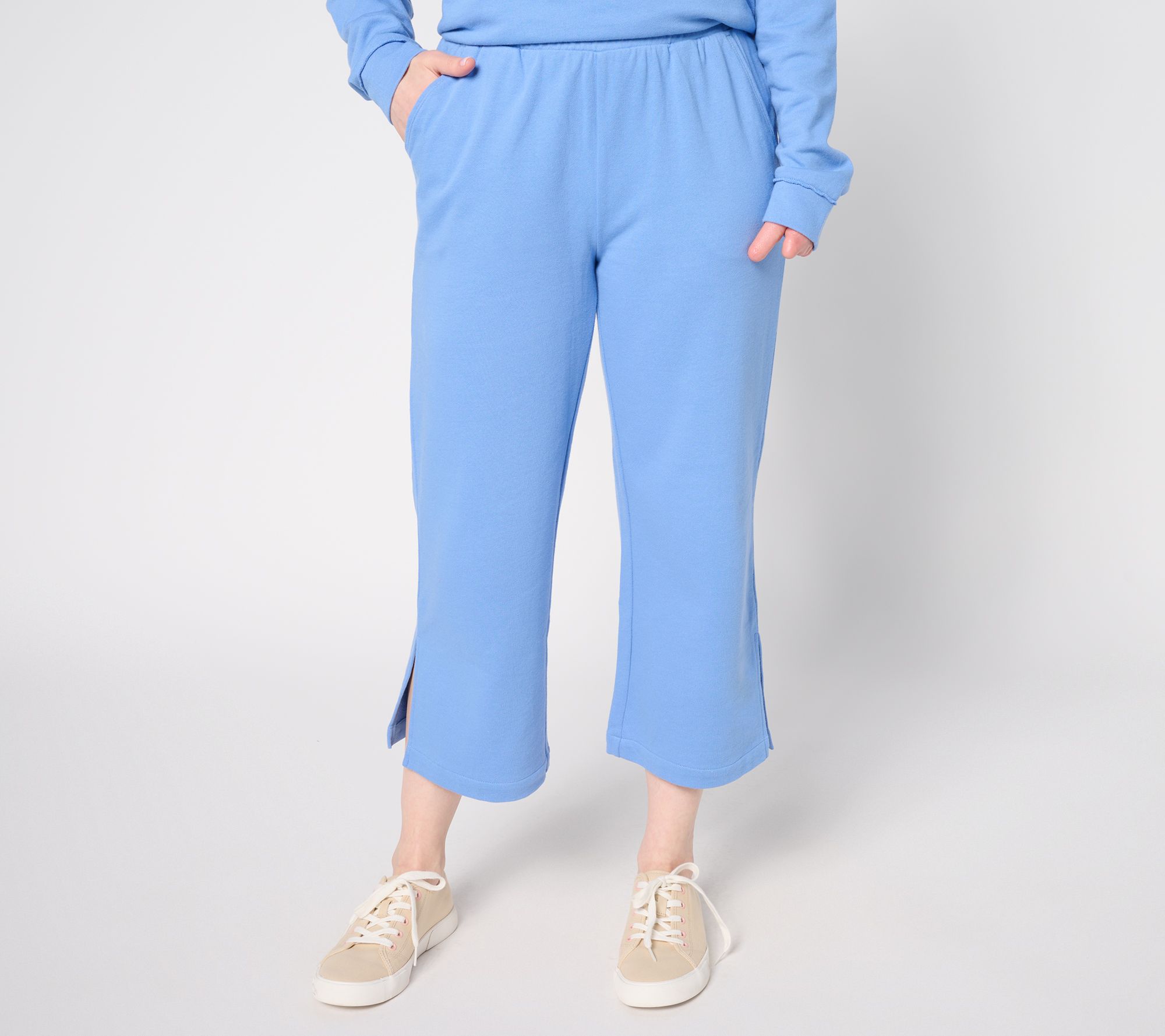 "As Is" AnyBody Petite French Terry Pants with Pockets