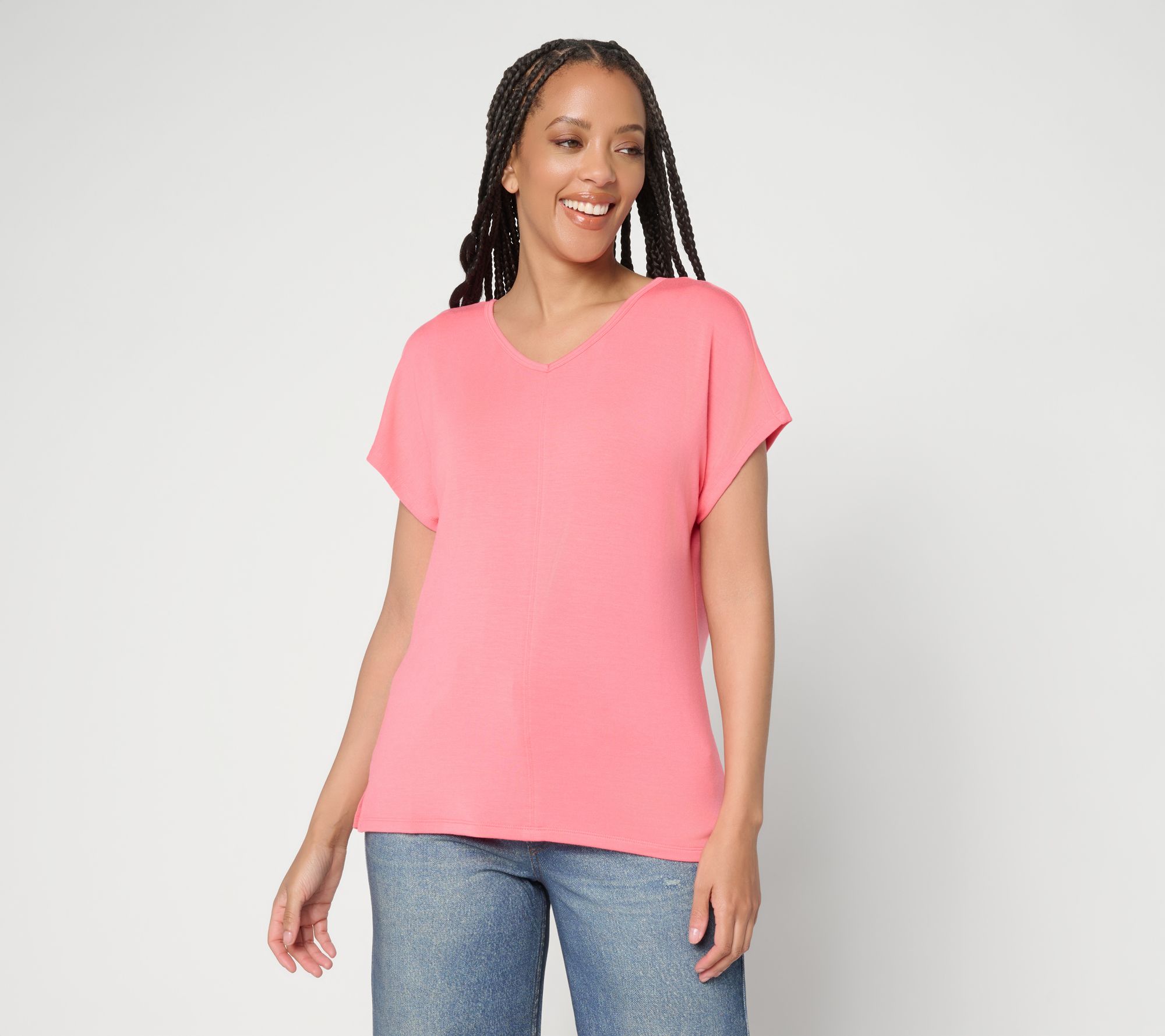 Anybody Micro Modal Brushed Knit Dolman Tee with Support System