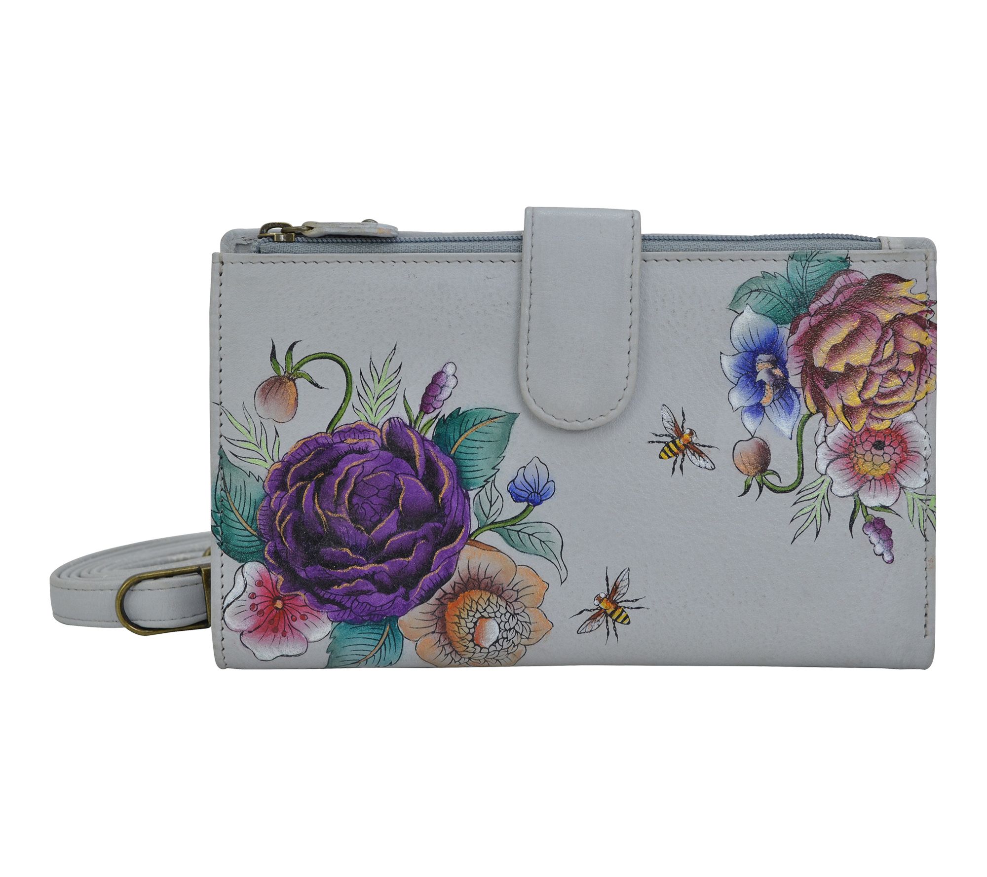 Anushcka Painted Leather Cell Phone Case & Wall et