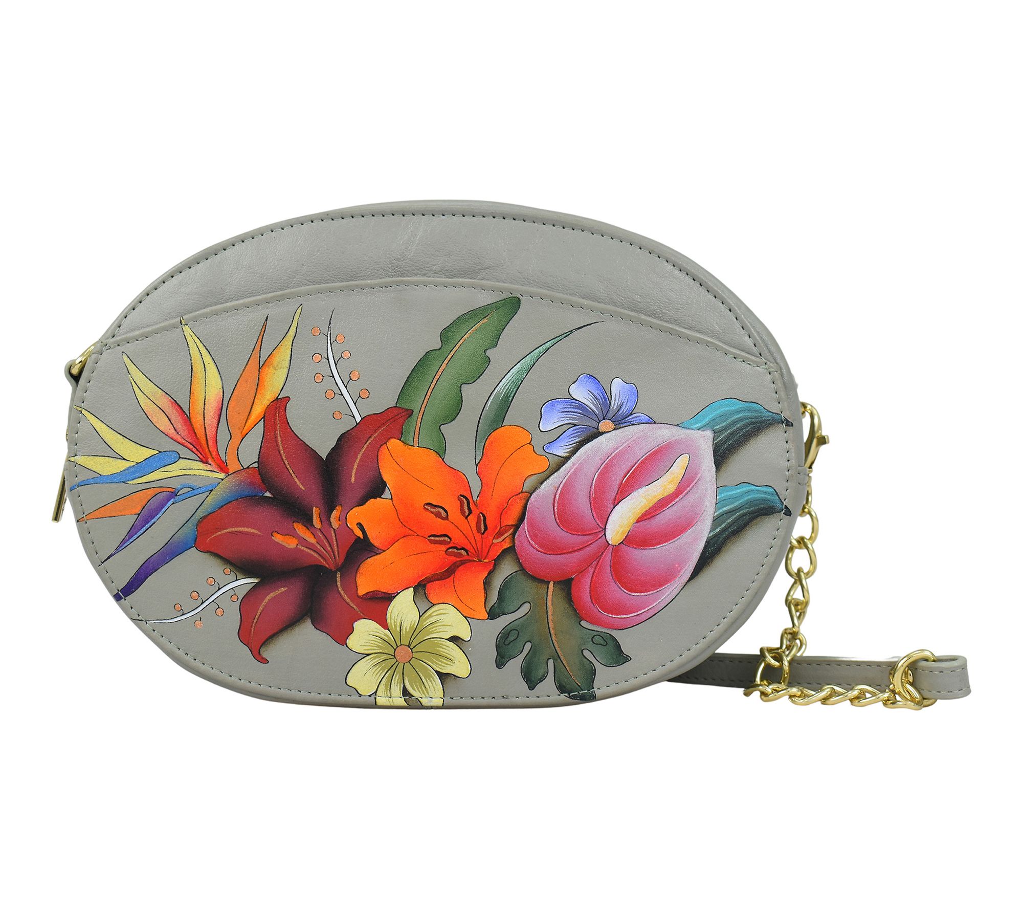 Anushcka Painted Leather Crossbody Bag