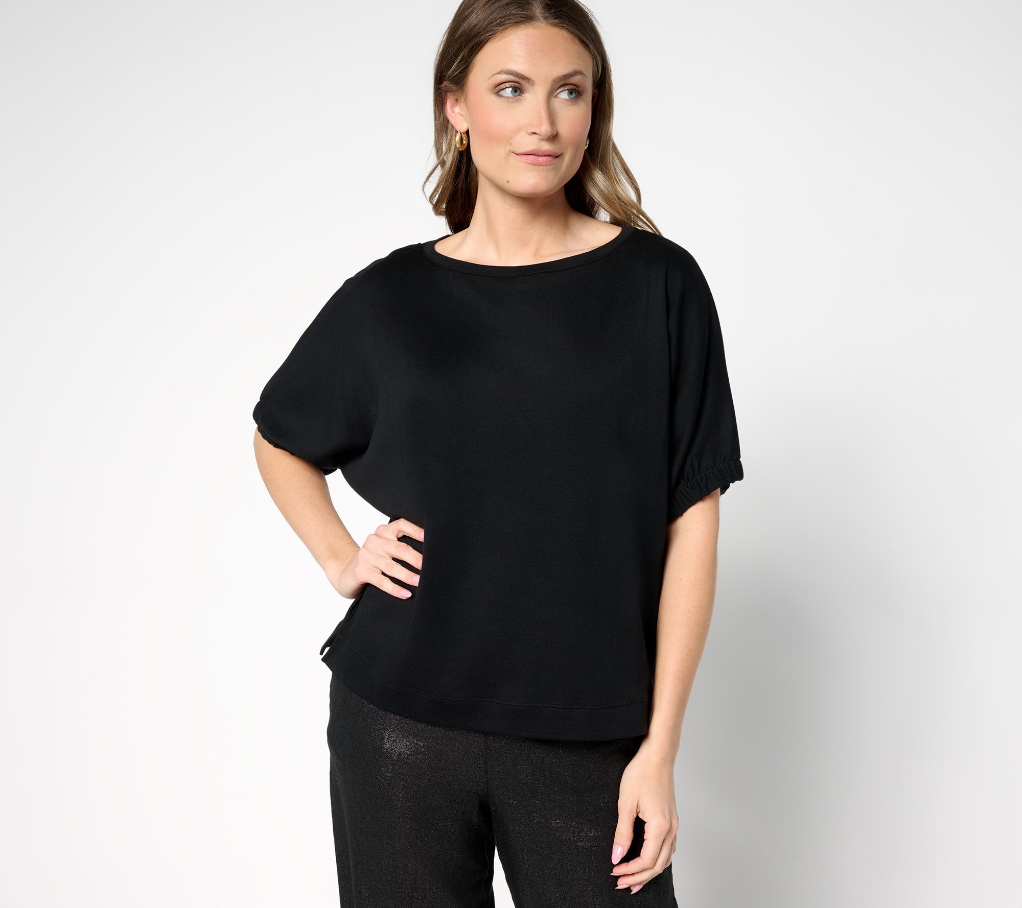 "As Is" Carla Rockmore Collection 100% Cotton Dolman Sleeve Top
