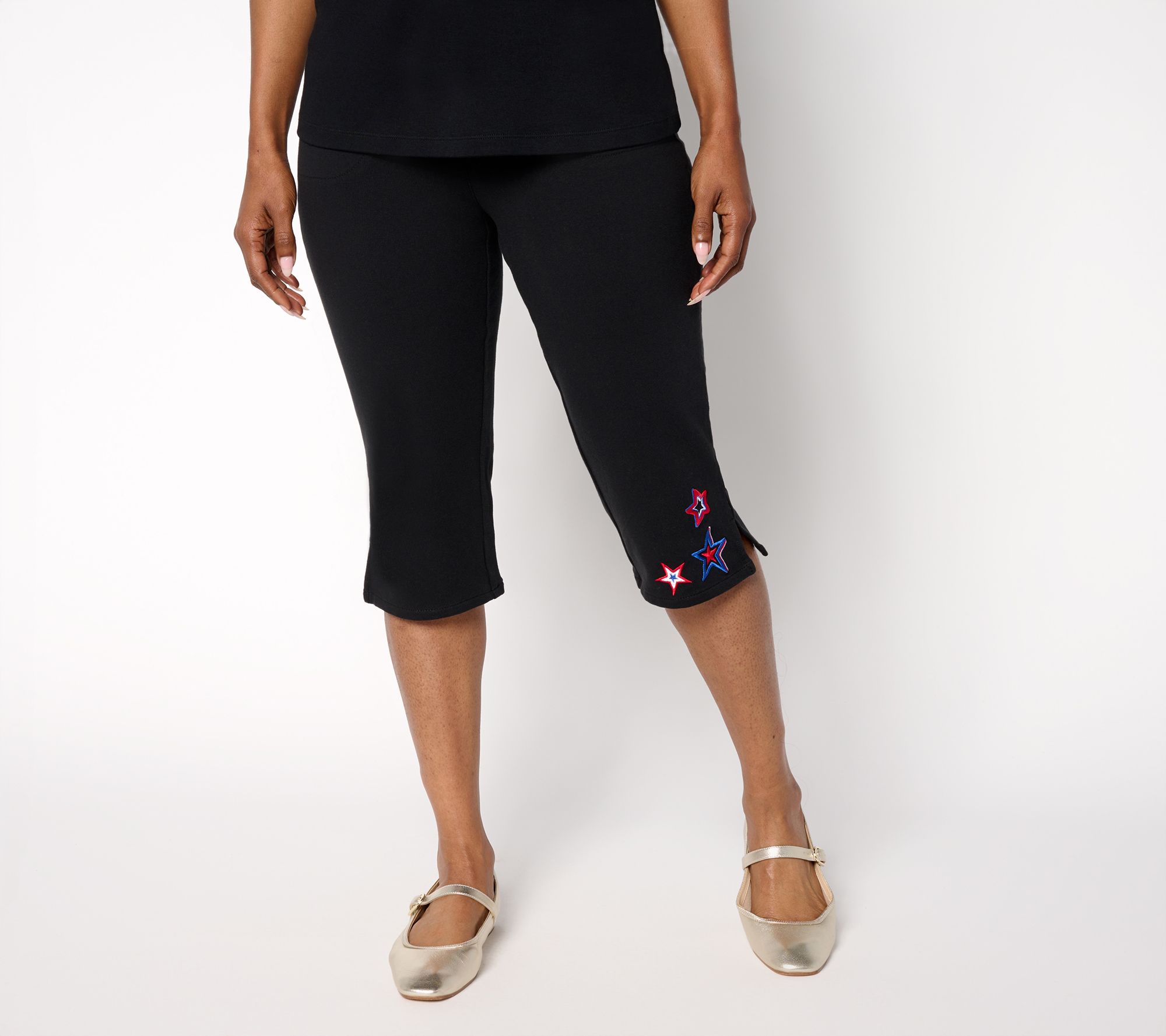 "As Is" Quacker Factory DreamJeannes Starry 17" Pedal Pushers