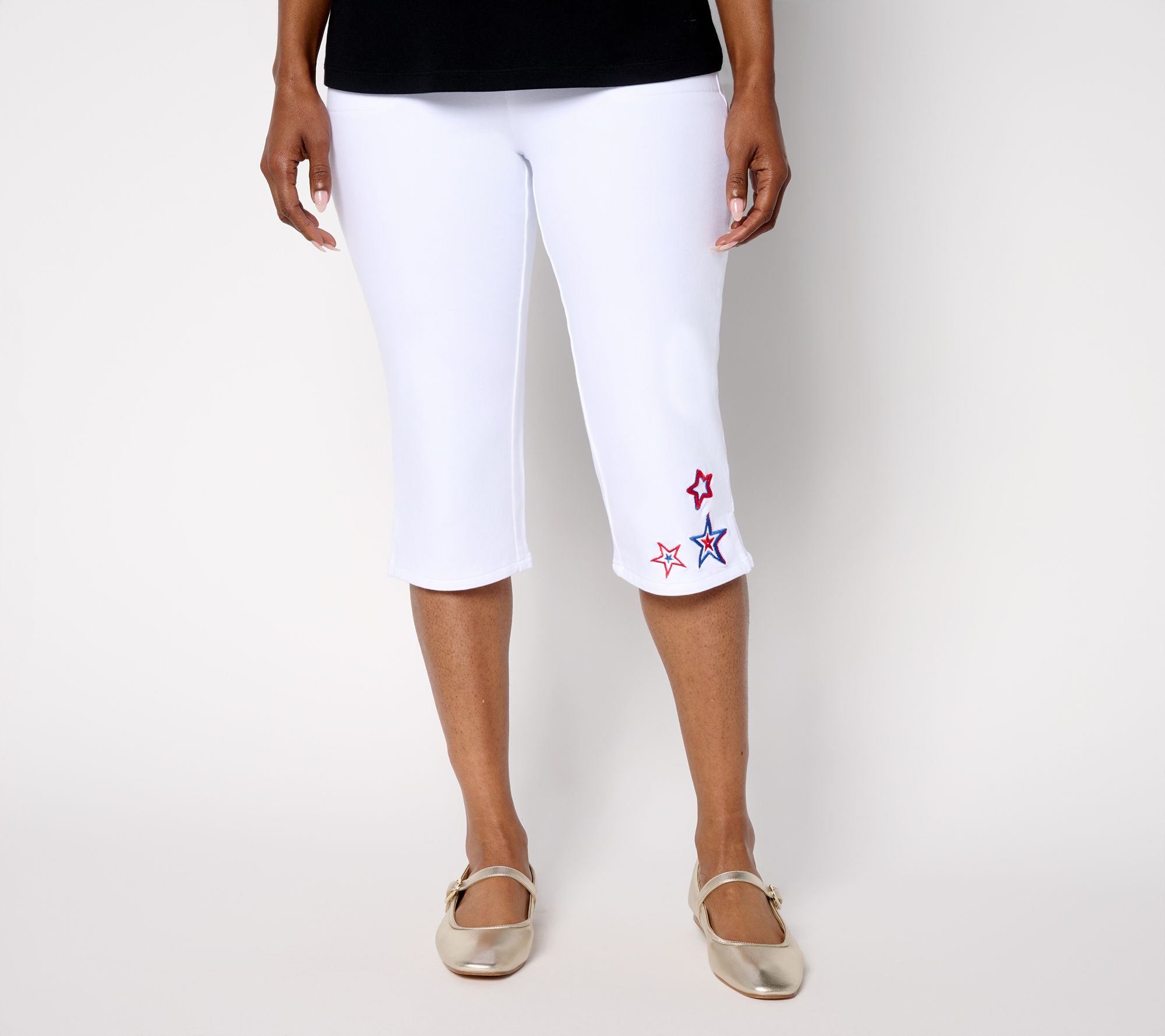 "As Is" Quacker Factory DreamJeannes Starry 17" Pedal Pushers