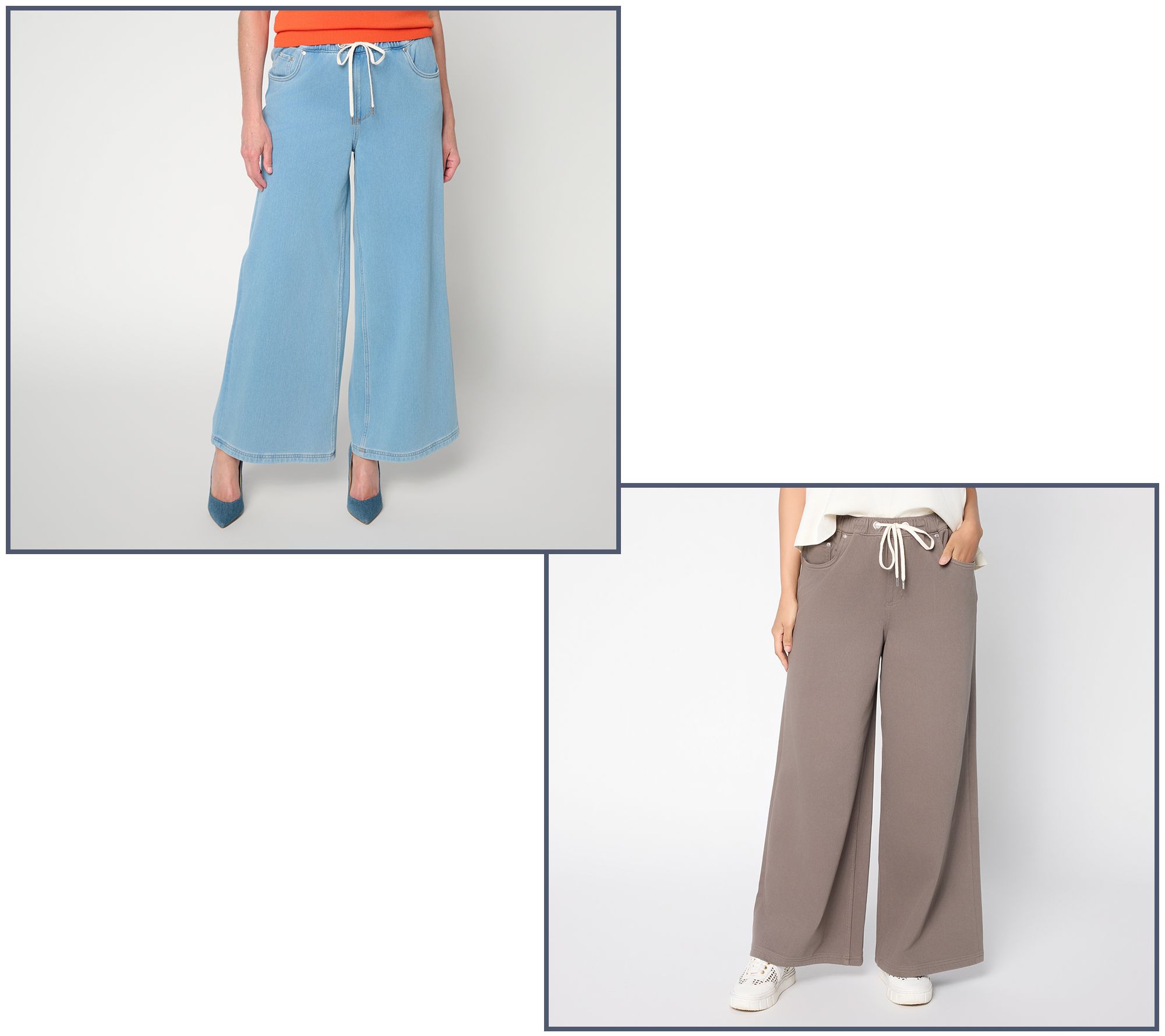 Carla Rockmore Collection Pull-On Knit Denim Jeans