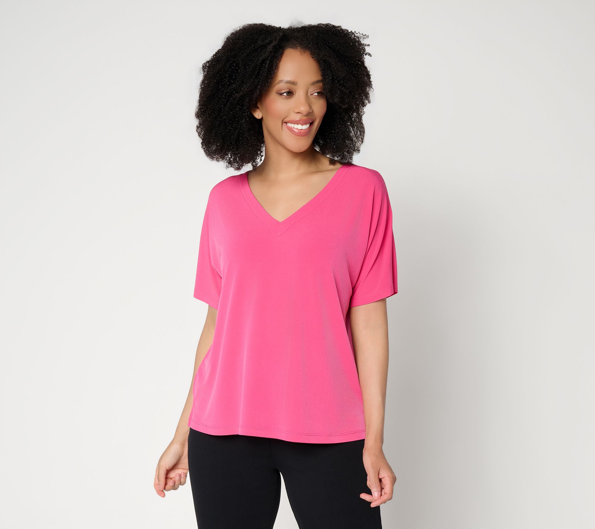 Susan Graver Essentials Liquid Knit Dolman Sleeve Top