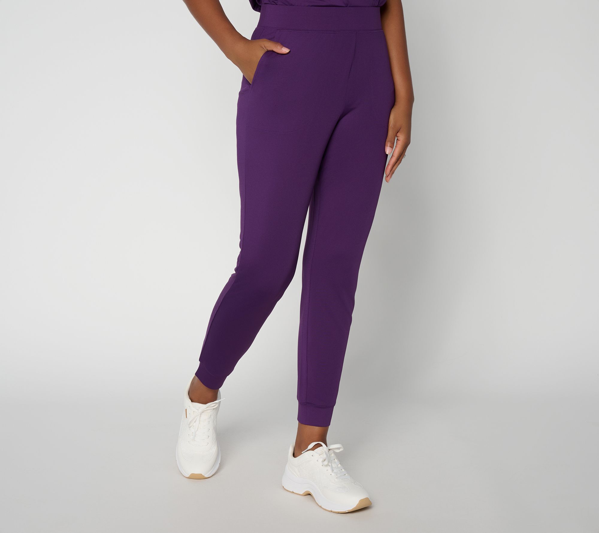 Denim & Co. Petite Cool to the Touch Ankle Joggers