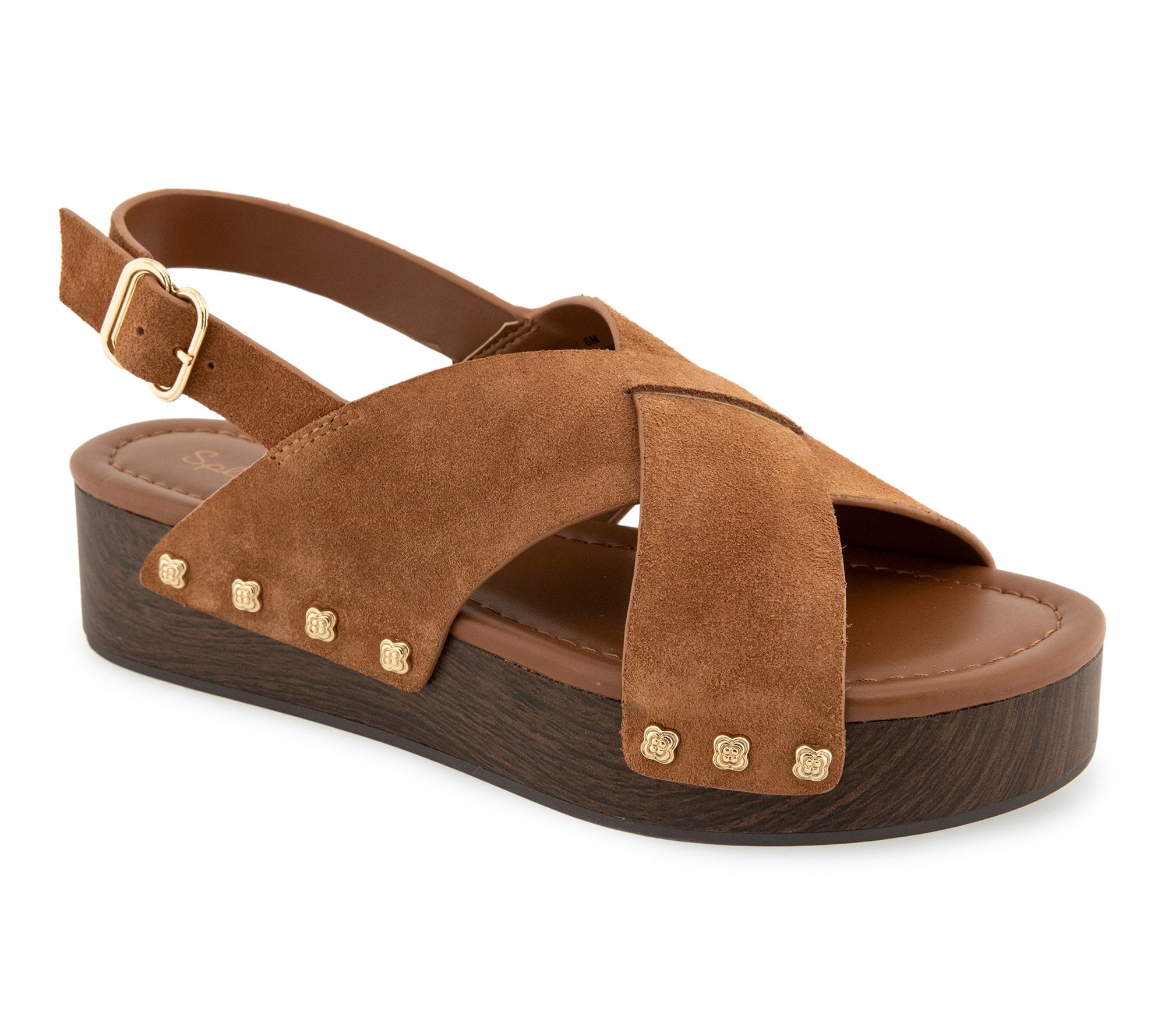 Splendid Quintana Wood Suede Sandal