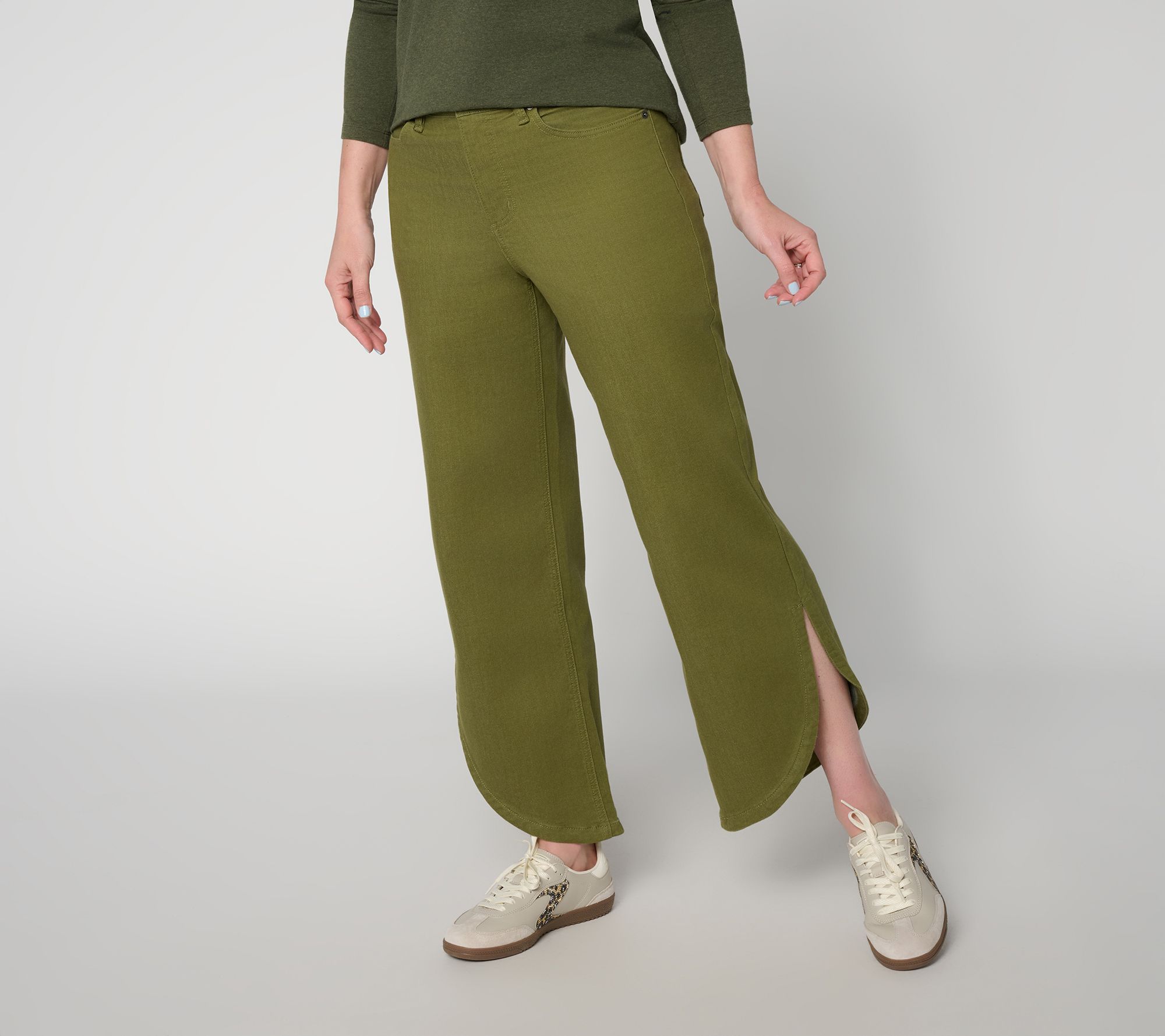 Peace Love World Regular Curved Tulip Hem Straight Jeans